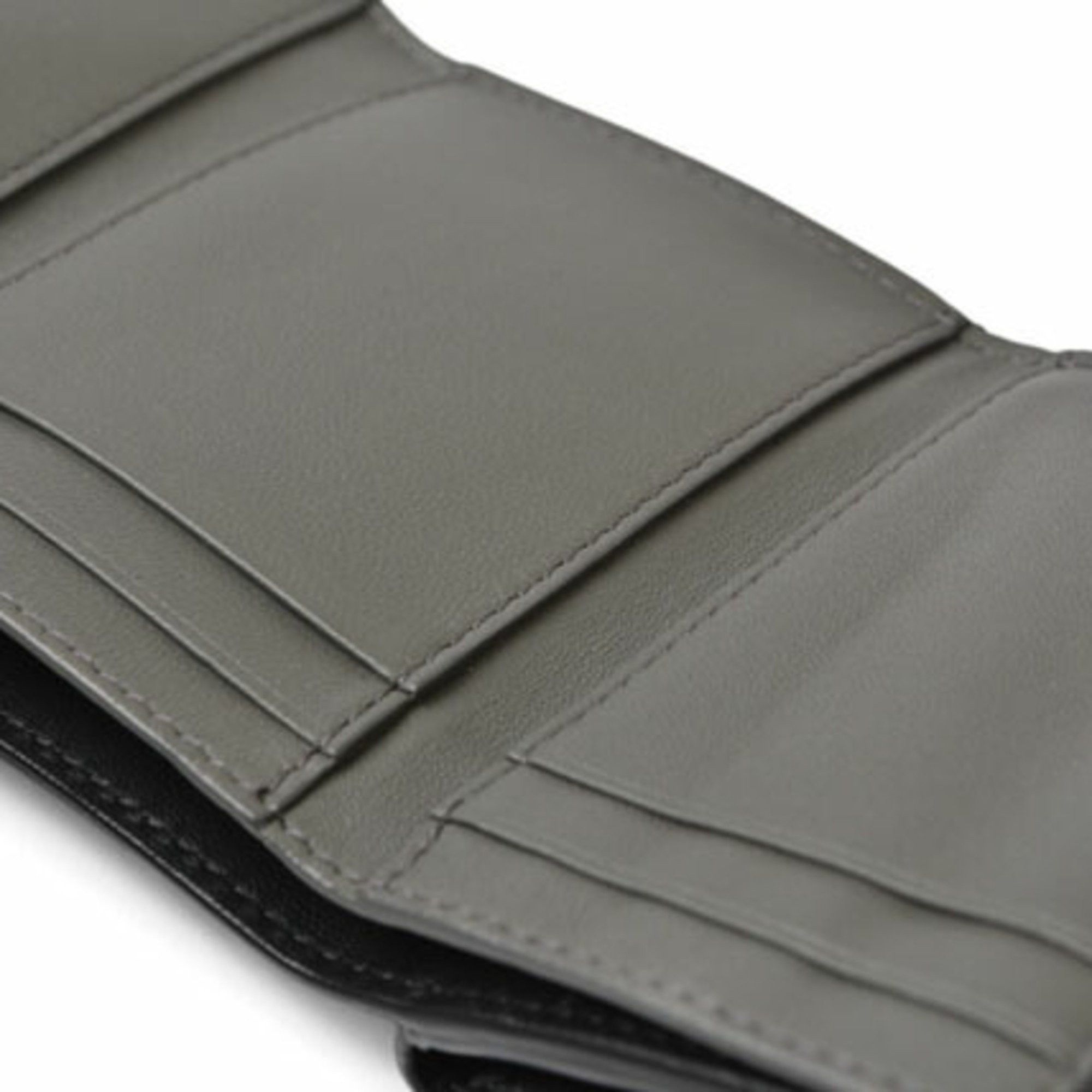Bottega Veneta Bottega Veneta Tri-fold Wallet BOTTEGA VENETA Intrecciato 515385 VO0B2 Black Light Grey Size ONE SIZE - 8 Thumbnail