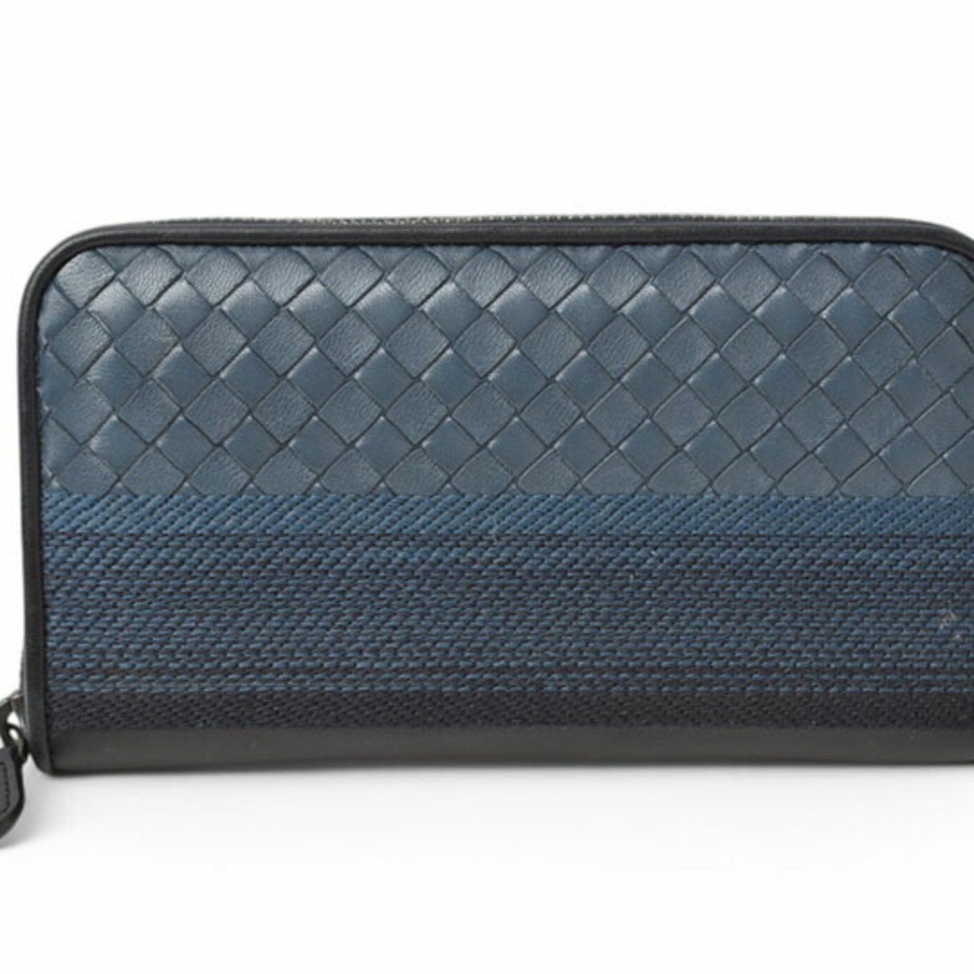 Bottega Veneta BOTTEGA VENETA Wallet, Round, Navy Multi Size ONE SIZE - 2 Thumbnail