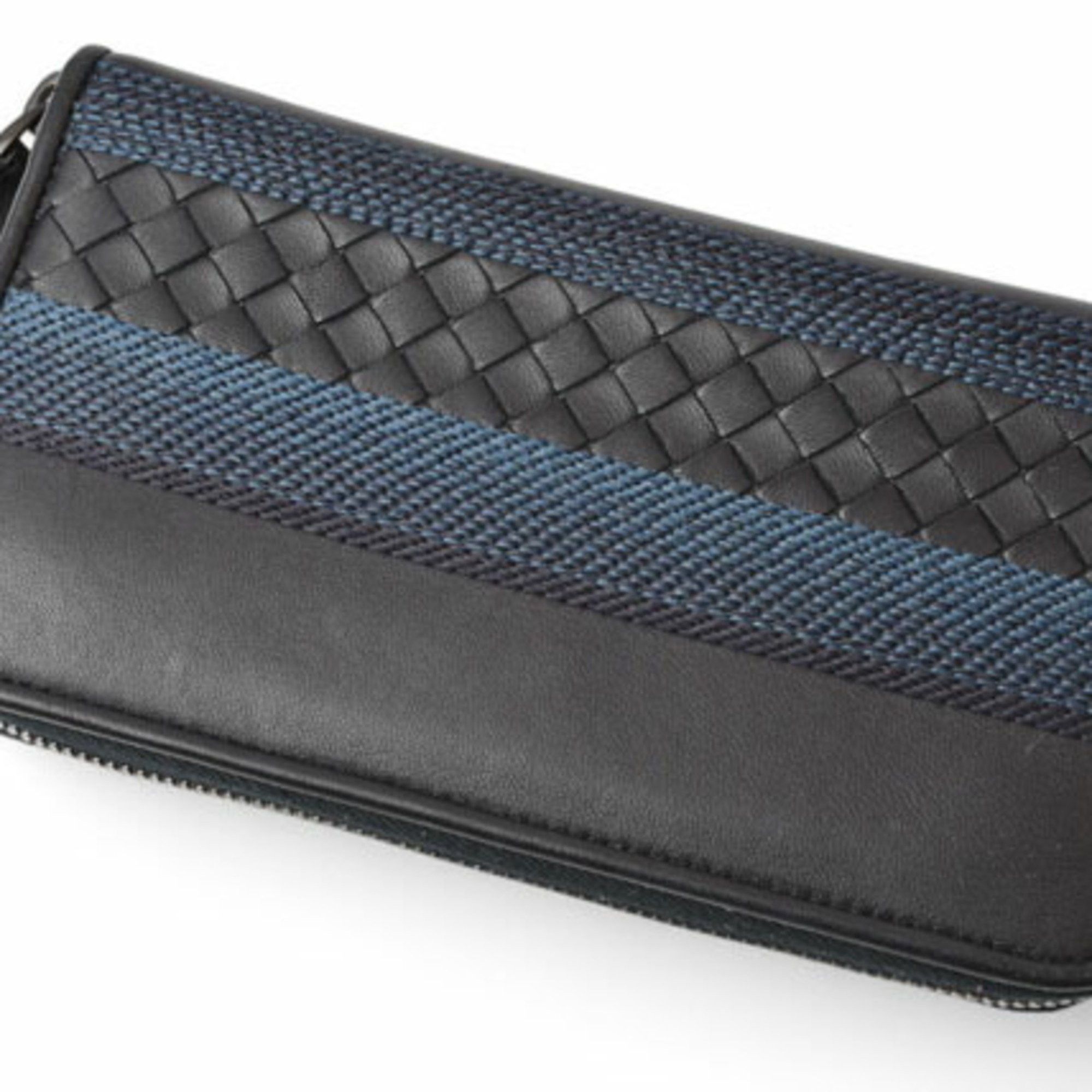 Bottega Veneta BOTTEGA VENETA Wallet, Round, Navy Multi Size ONE SIZE - 4 Thumbnail