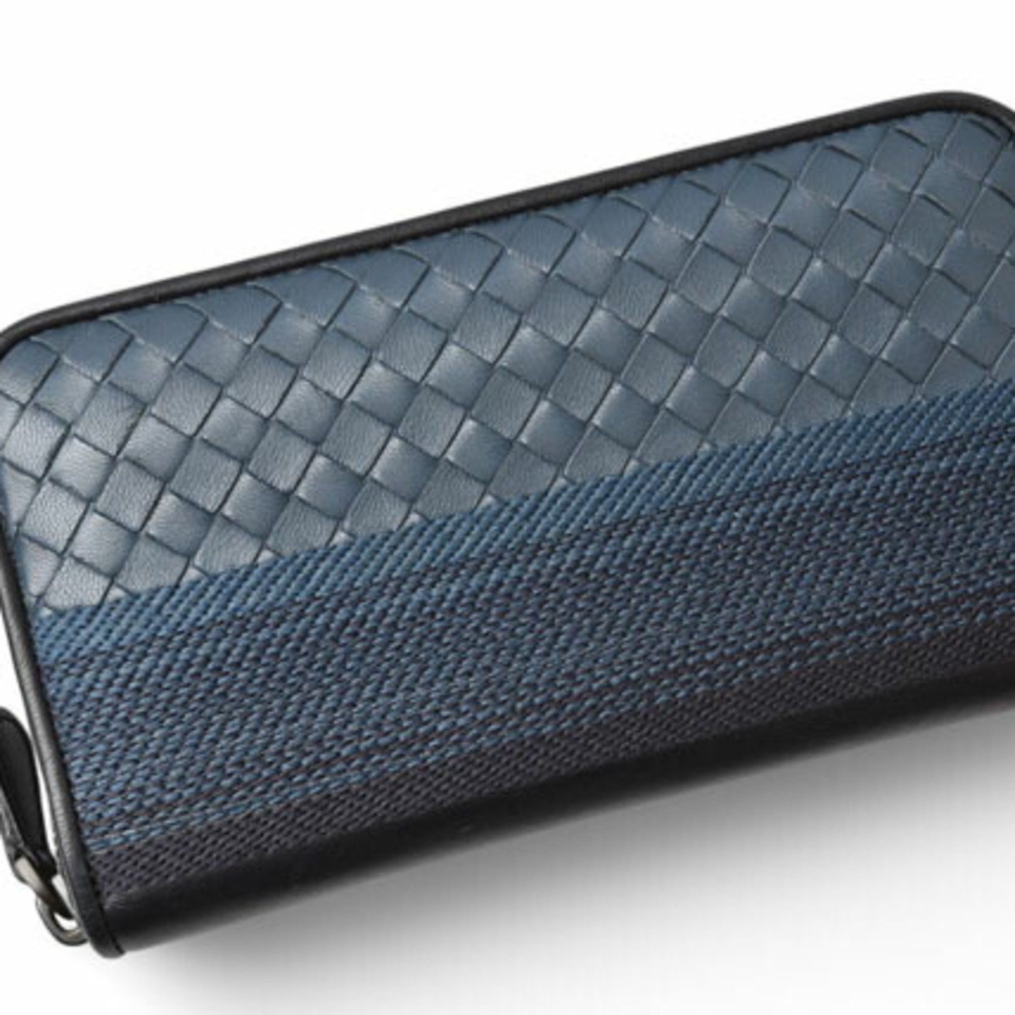 Bottega Veneta BOTTEGA VENETA Wallet, Round, Navy Multi Size ONE SIZE - 3 Thumbnail