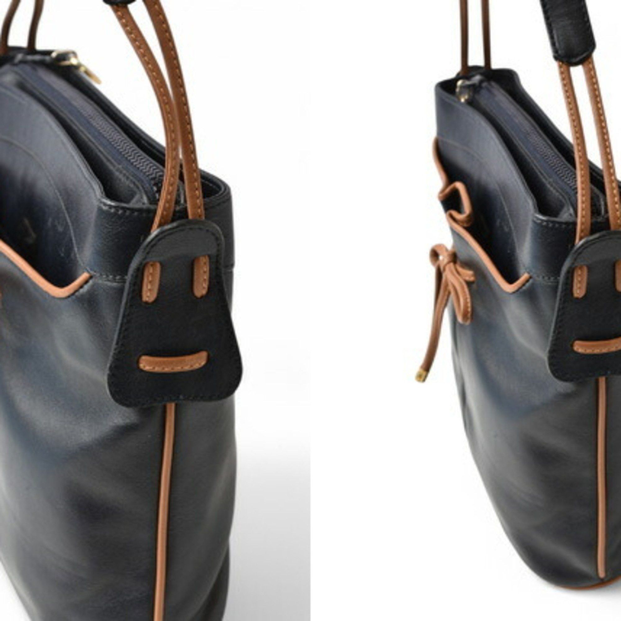 Celine CELINE ALL SOFT Shoulder Bag Dark Navy Size ONE SIZE - 2 Thumbnail