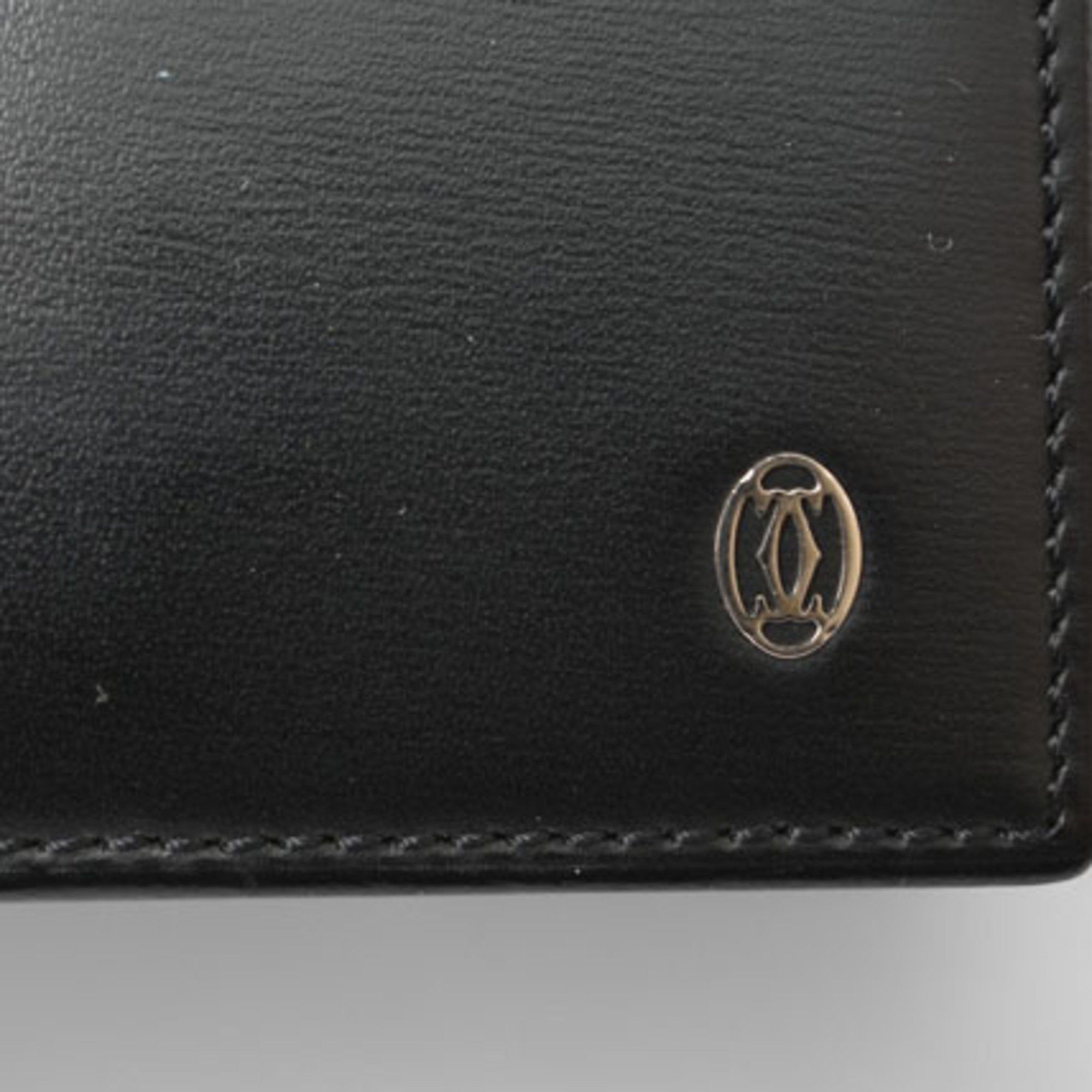 Cartier Cartier Wallet Men's Bi-fold Leather Pasha de Black L3000220 Size ONE SIZE - 6 Thumbnail