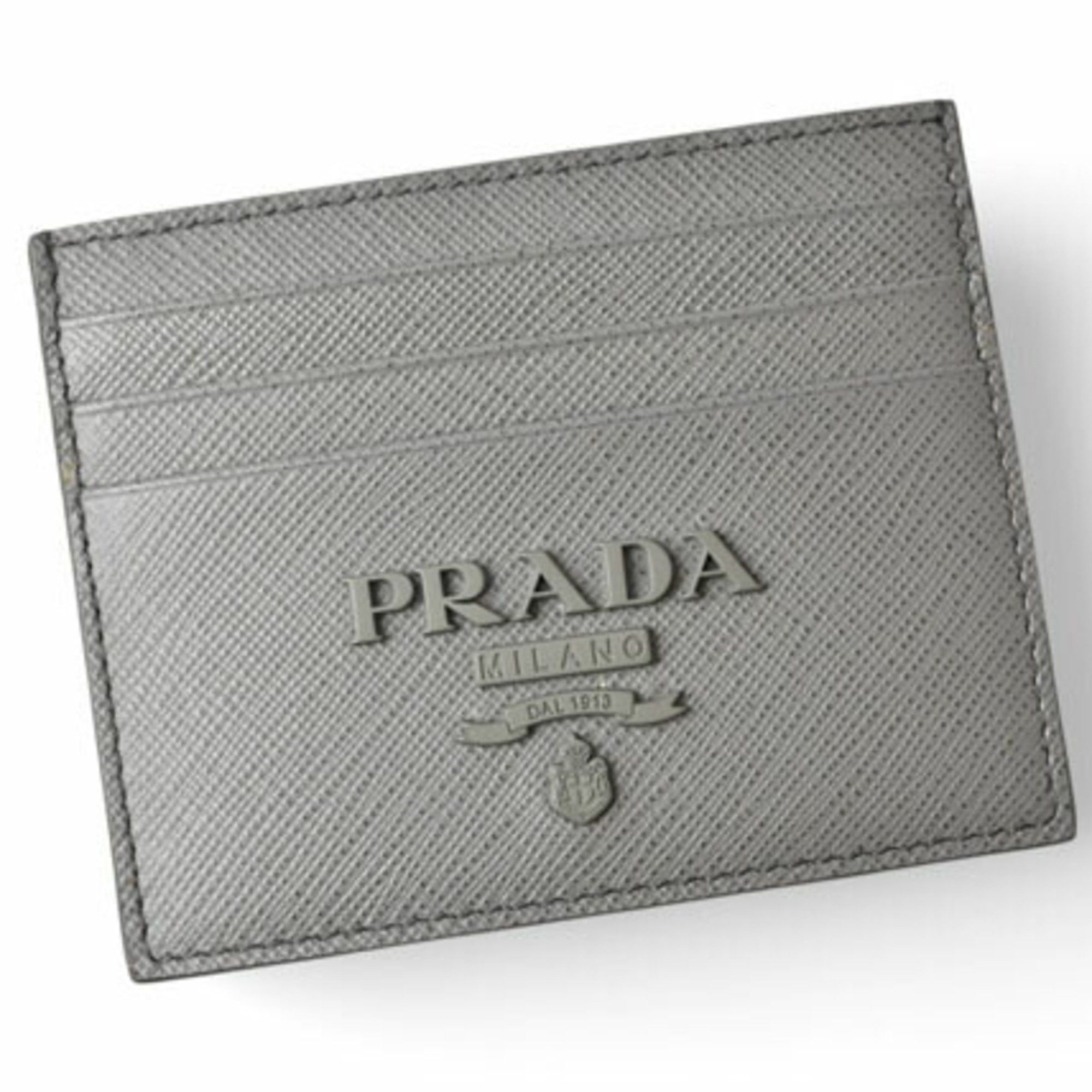 Prada Prada Card Case Business Holder PRADA SAFFIANO Saffiano Light Grey 1MC025 Size ONE SIZE - 3 Thumbnail