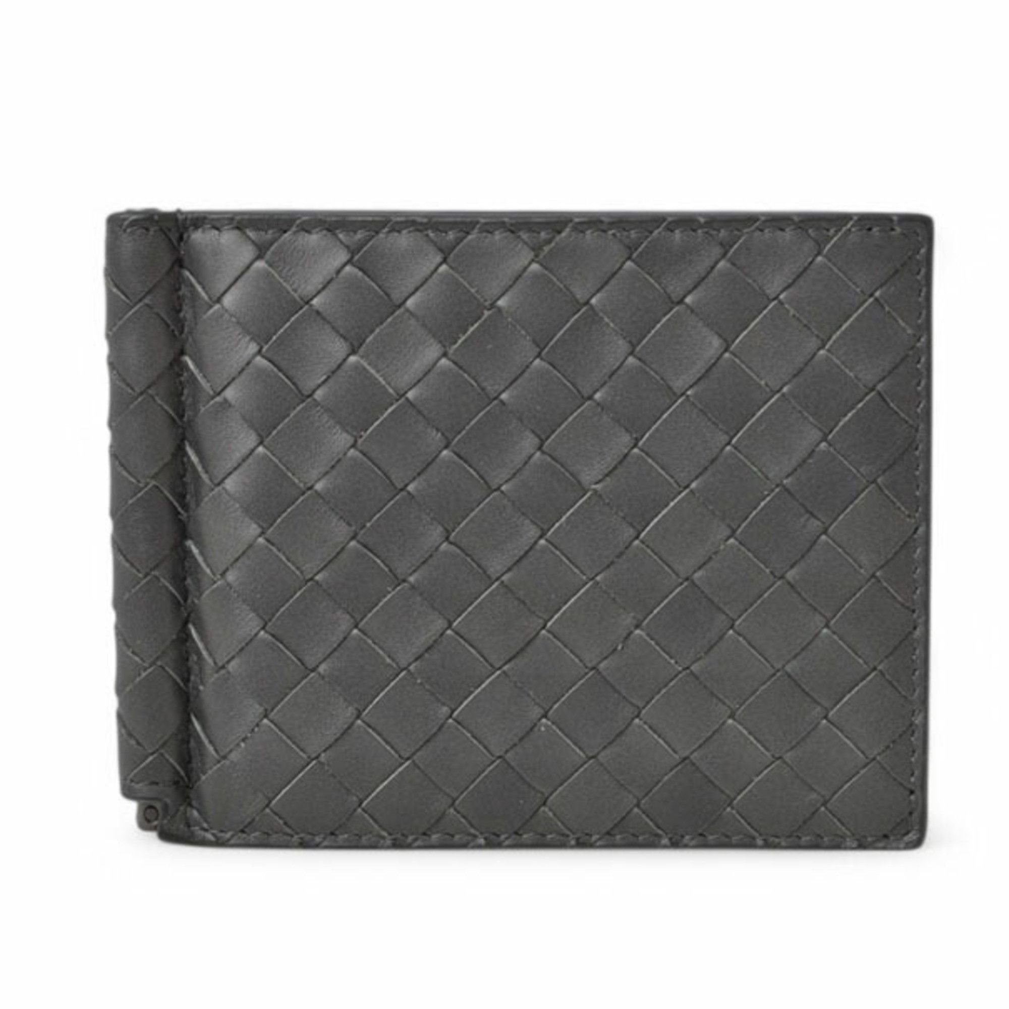 Bottega Veneta Bottega Veneta Wallet Money Clip BOTTEGA VENETA Folding Billfold Calfskin 123180 Gunmetal Size ONE SIZE - 2 Thumbnail