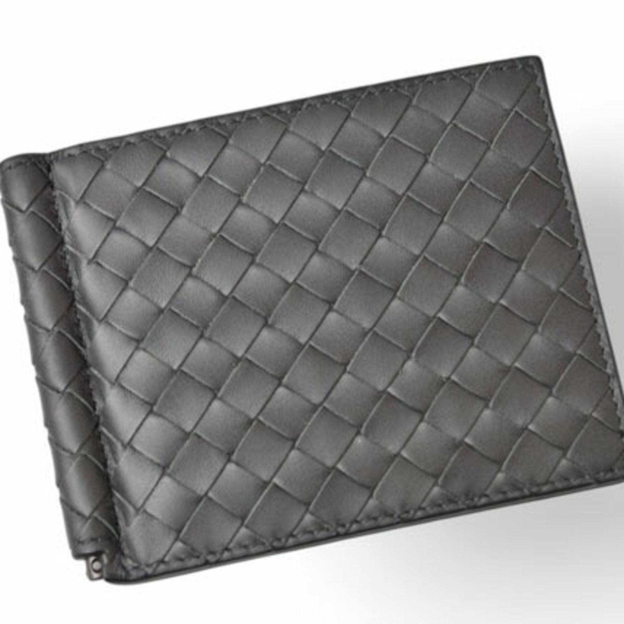 Bottega Veneta Bottega Veneta Wallet Money Clip BOTTEGA VENETA Folding Billfold Calfskin 123180 Gunmetal Size ONE SIZE - 3 Thumbnail