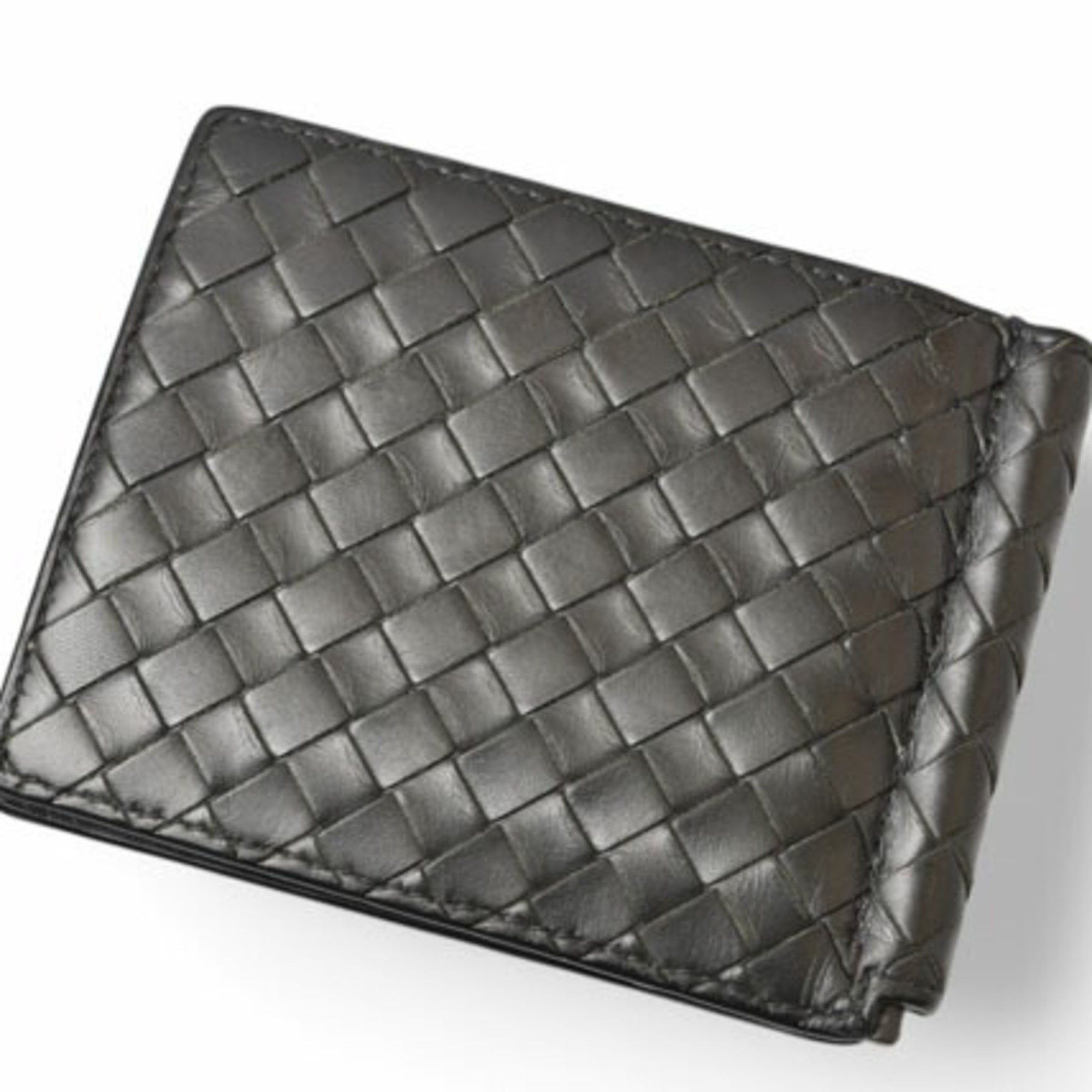Bottega Veneta Bottega Veneta Wallet Money Clip BOTTEGA VENETA Folding Billfold Calfskin 123180 Black Size ONE SIZE - 4 Thumbnail