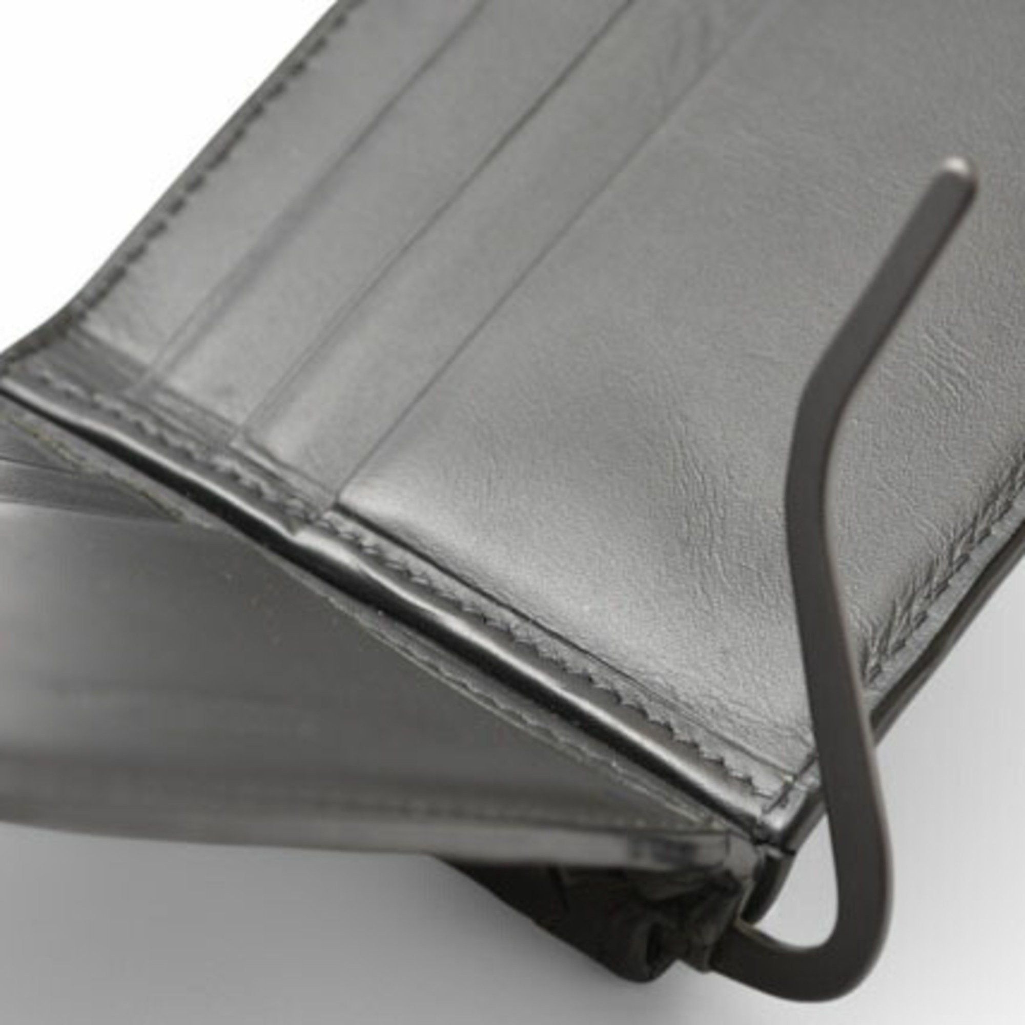 Bottega Veneta Bottega Veneta Wallet Money Clip BOTTEGA VENETA Folding Billfold Calfskin 123180 Black Size ONE SIZE - 6 Thumbnail