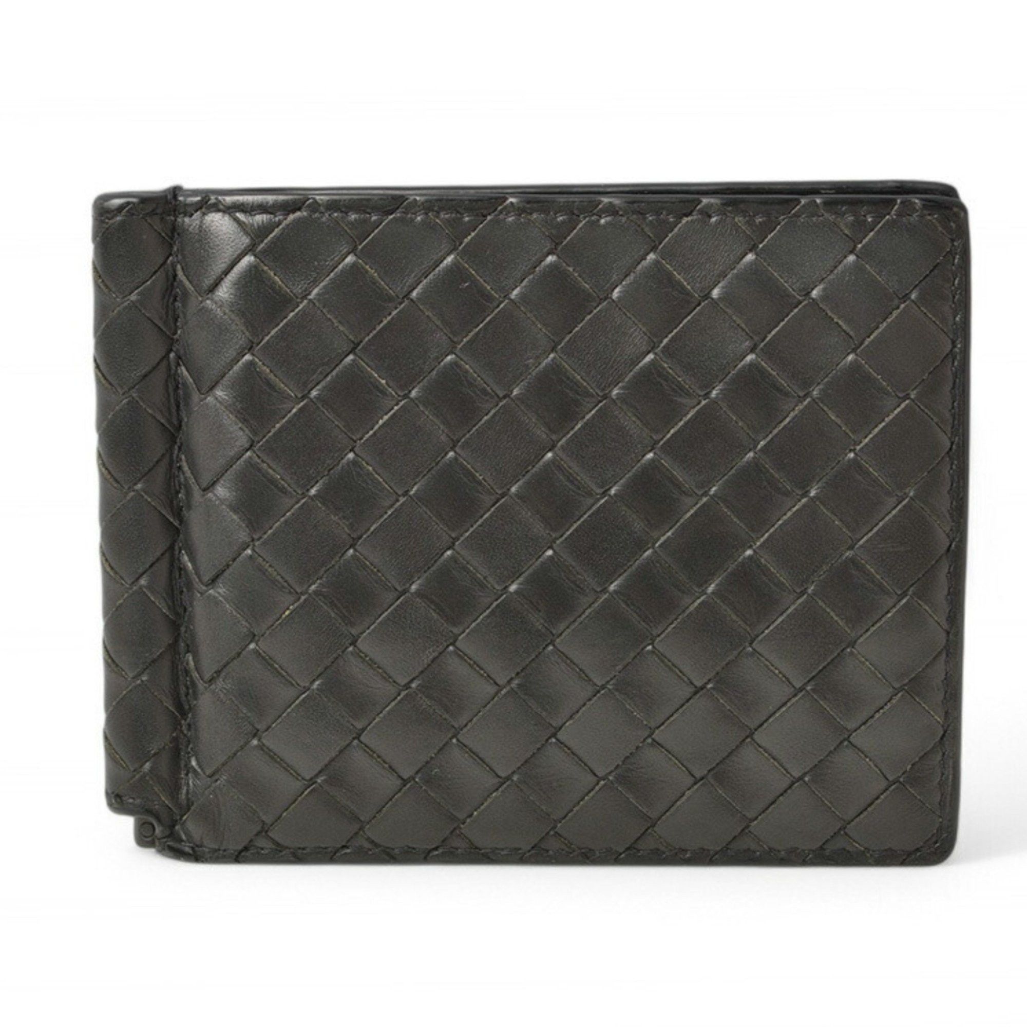 Bottega Veneta Bottega Veneta Wallet Money Clip BOTTEGA VENETA Folding Billfold Calfskin 123180 Black Size ONE SIZE - 9 Thumbnail