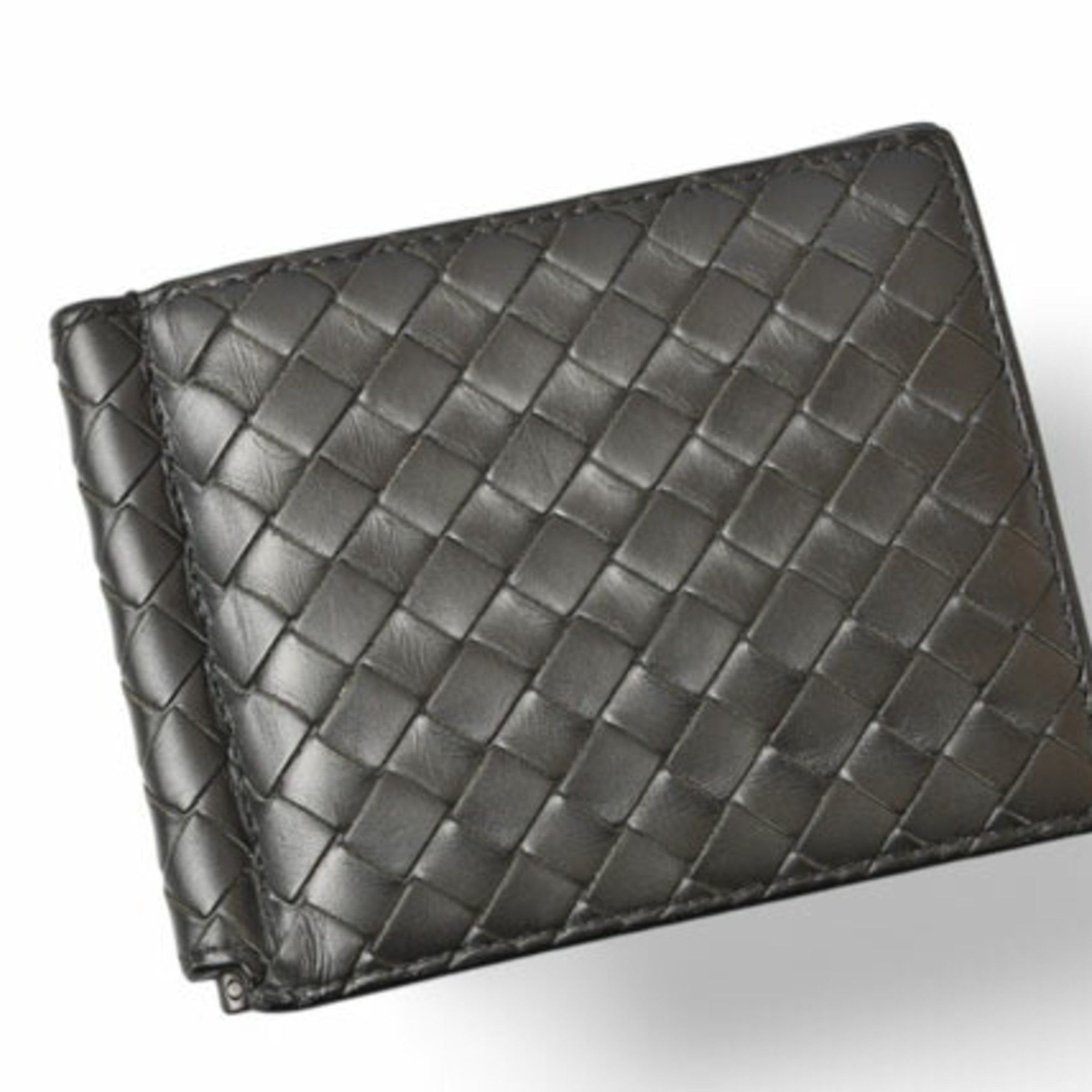 Bottega Veneta Bottega Veneta Wallet Money Clip BOTTEGA VENETA Folding Billfold Calfskin 123180 Black Size ONE SIZE - 3 Thumbnail