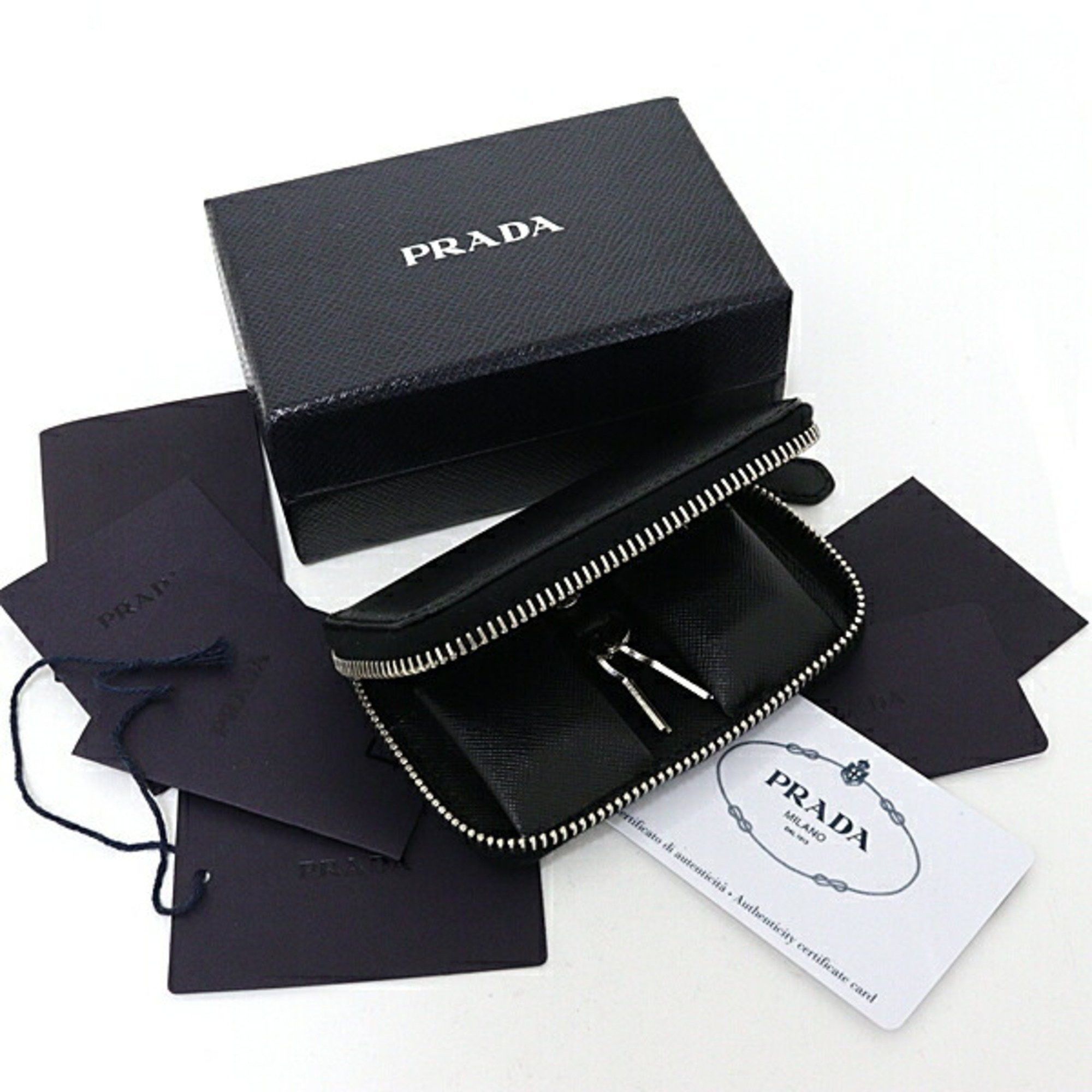 Prada PRADA Padlock Holder PORTA LUCCHETTI Saffiano SUV019 NERO Black Size ONE SIZE - 2 Thumbnail