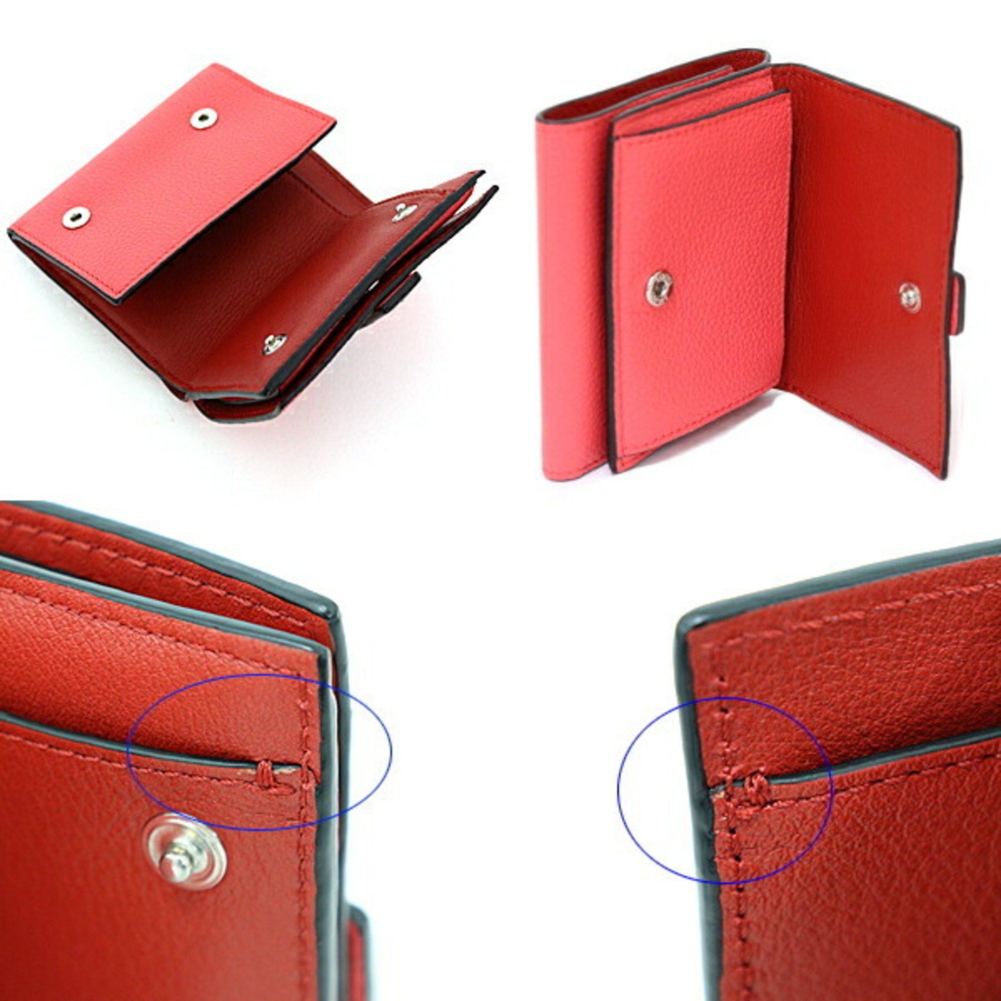 Loewe LOEWE Trifold Wallet, Compact Soft Grain Calfskin, C660S26X03, Pink, S Size ONE SIZE - 3 Thumbnail