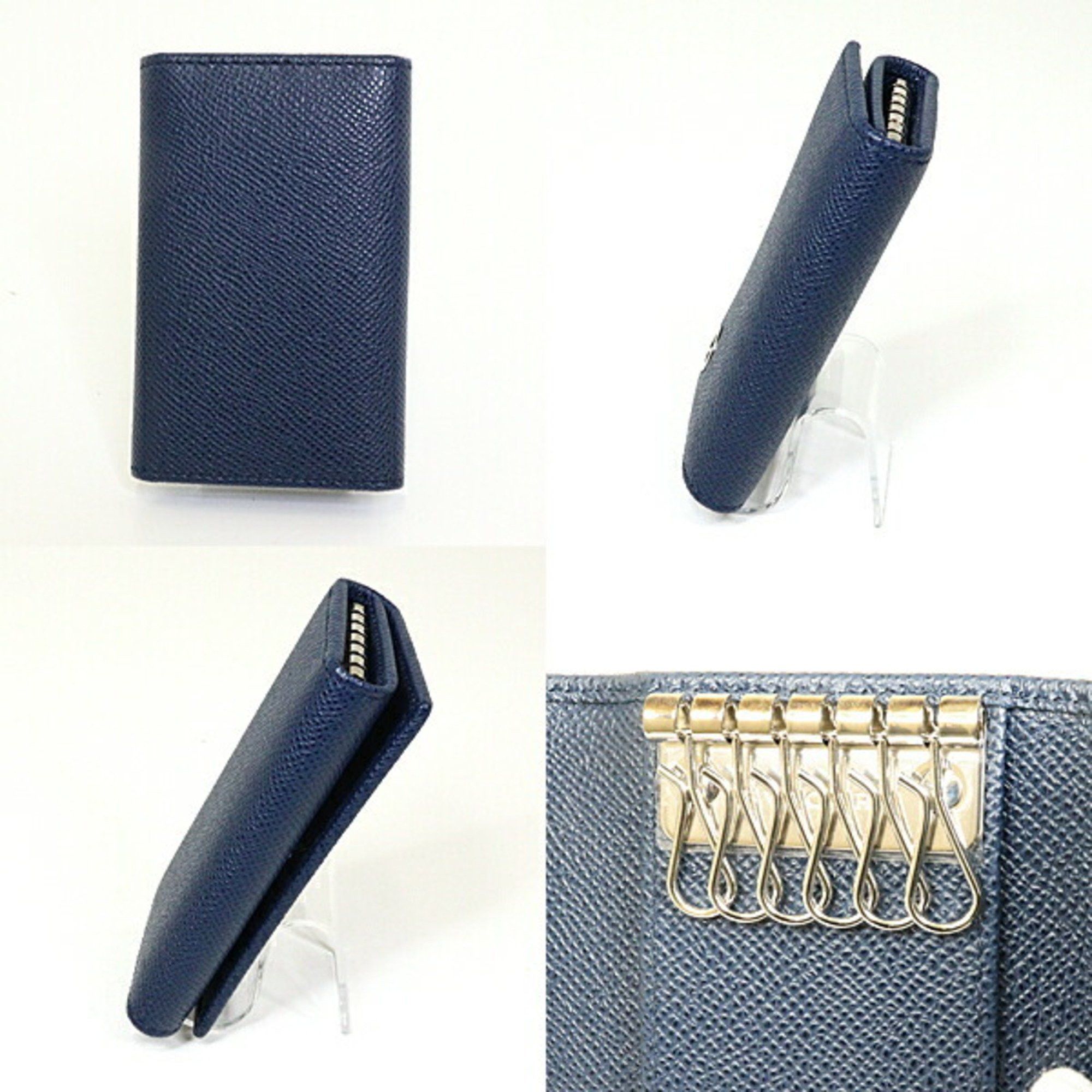 Bvlgari BVLGARI 6-ring key case, blue Size ONE SIZE - 3 Thumbnail