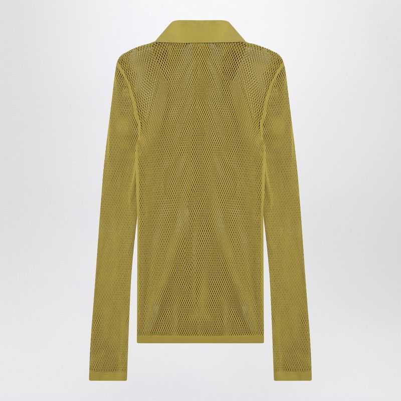 Gucci Gucci Pistachio Green Perforated Technical Knit Polo Size US M / EU 48-50 / 2 - 2 Thumbnail