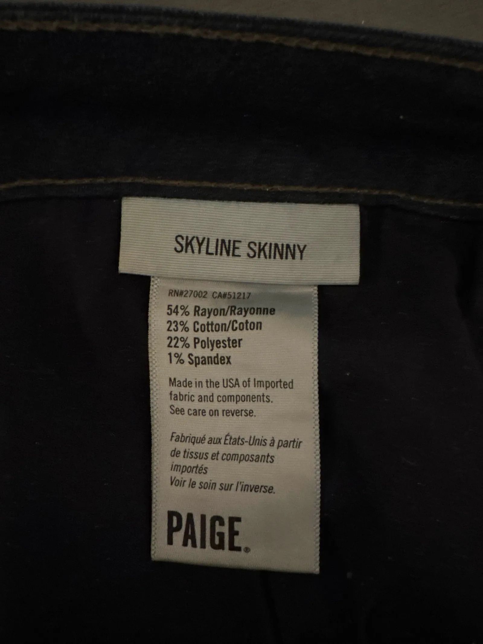 Paige Paige Skyline Skinny Jeans Size 32" / US 10 / IT 46 - 3 Thumbnail