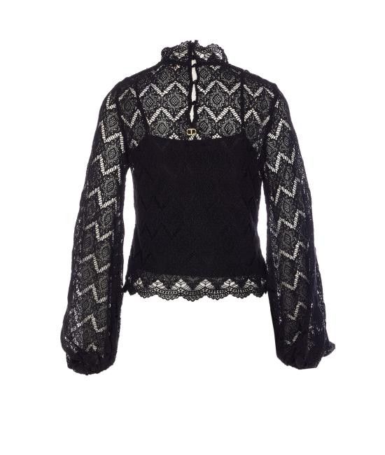 TWINSET TWINSET Women Shirts 251TP2404 00006 Black Size S / US 4 / IT 40 - 2 Thumbnail