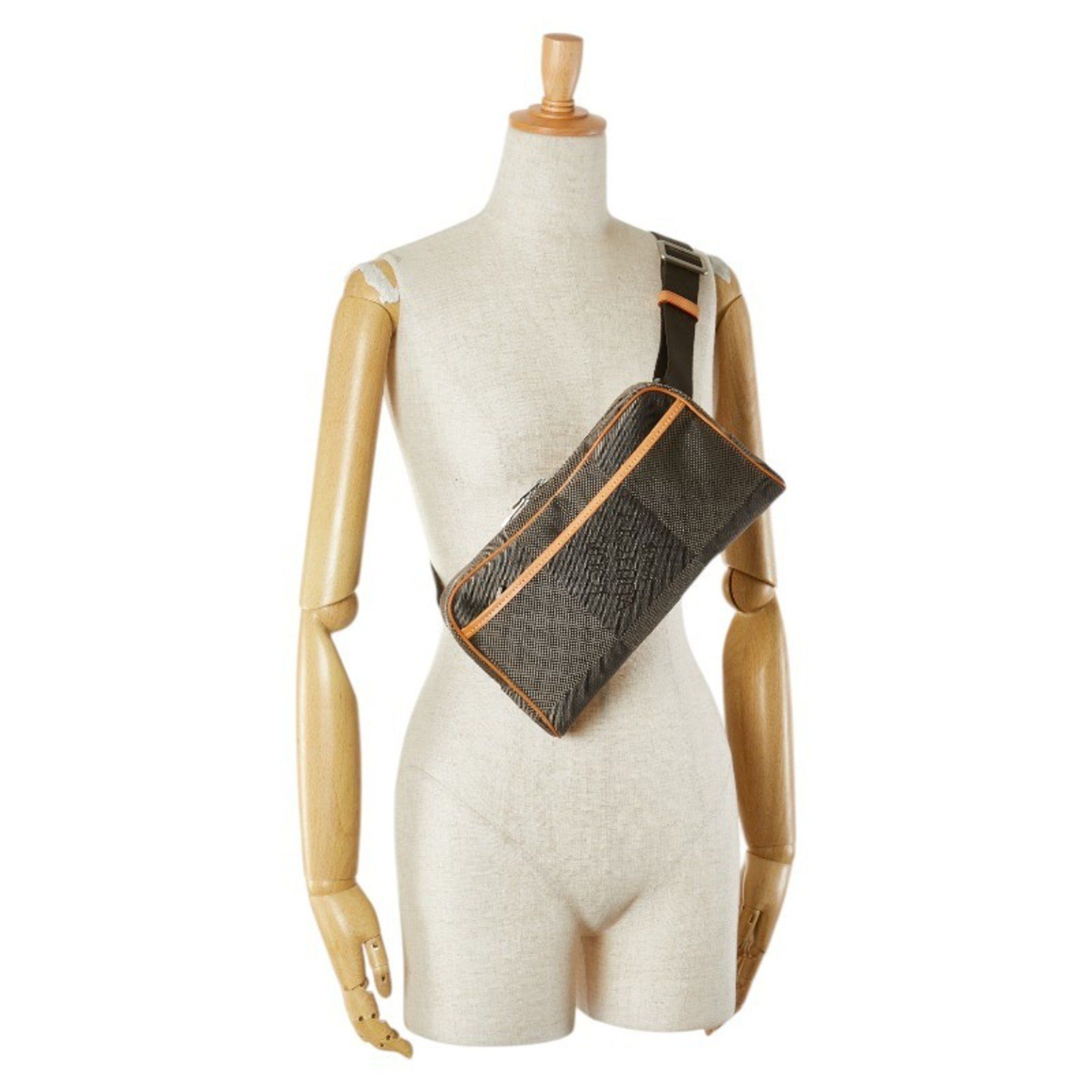 Louis Vuitton Louis Vuitton Damier Geant Acrobat Body Bag Waist M93619 Tail Khaki Canvas Leather Men's LOUIS VUITTON Size ONE SIZE - 8 Thumbnail