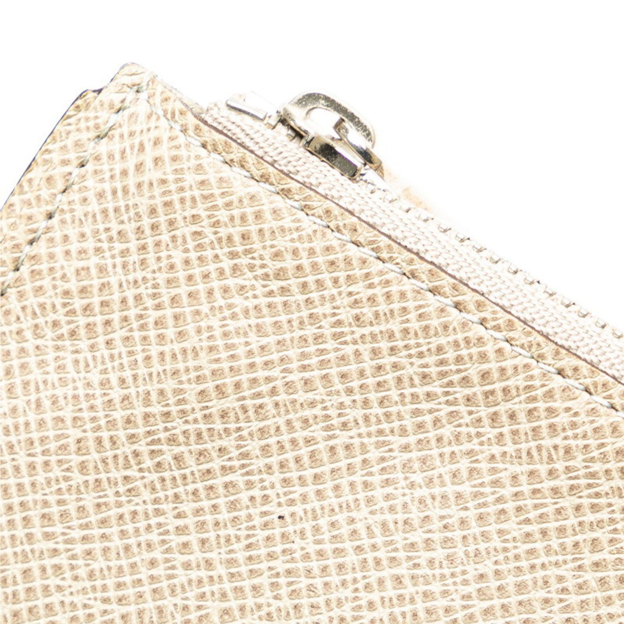 Louis Vuitton Louis Vuitton Taiga Pochette Cle Coin Case M32604 Beige Leather Women's LOUIS VUITTON Size ONE SIZE - 4 Thumbnail