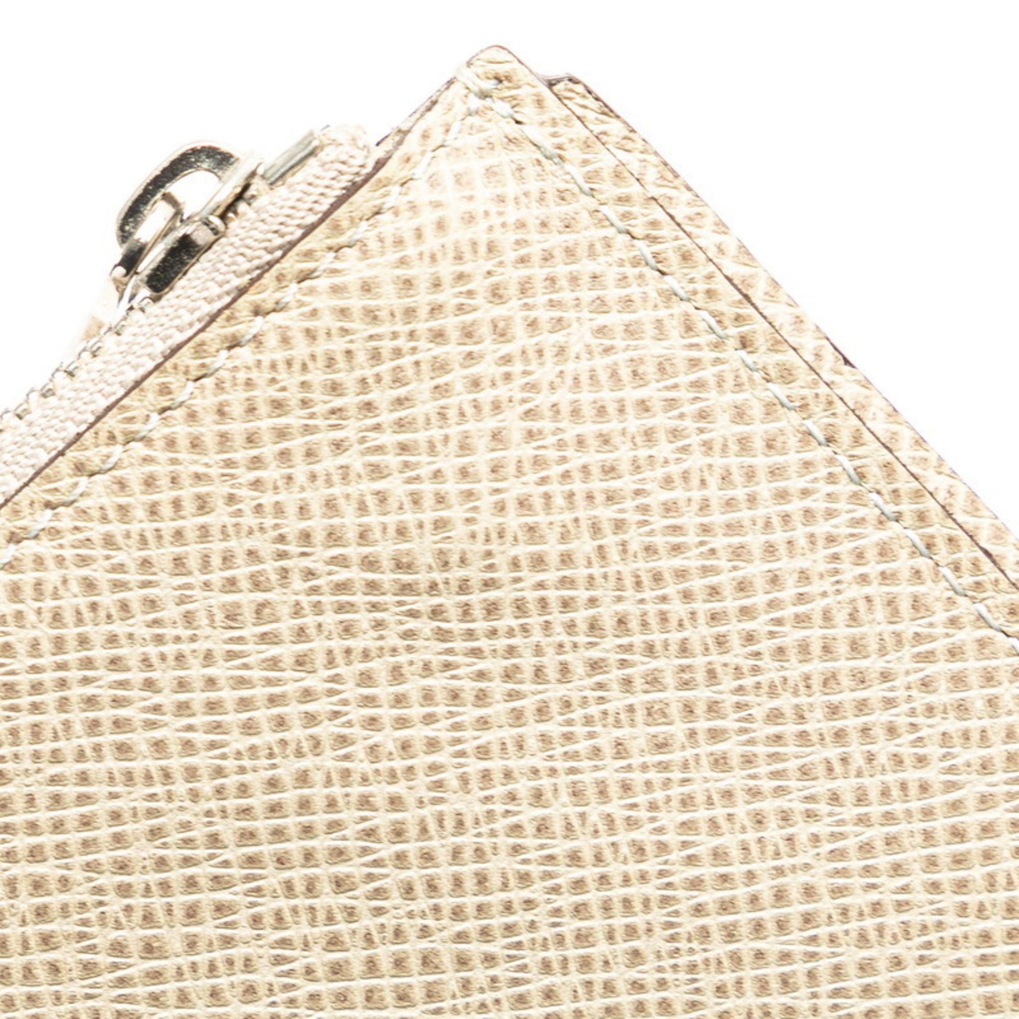Louis Vuitton Louis Vuitton Taiga Pochette Cle Coin Case M32604 Beige Leather Women's LOUIS VUITTON Size ONE SIZE - 5 Thumbnail