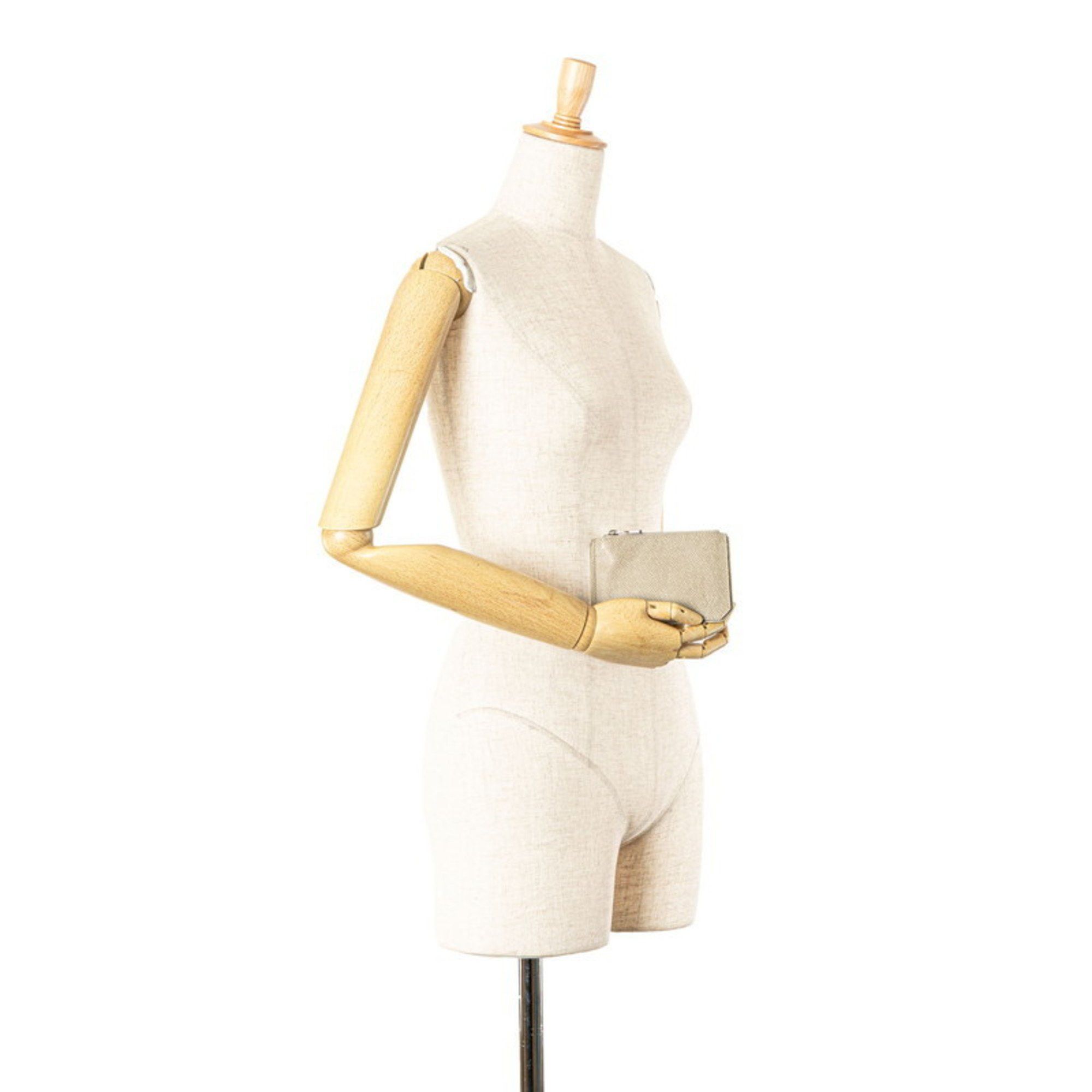 Louis Vuitton Louis Vuitton Taiga Pochette Cle Coin Case M32604 Beige Leather Women's LOUIS VUITTON Size ONE SIZE - 11 Thumbnail