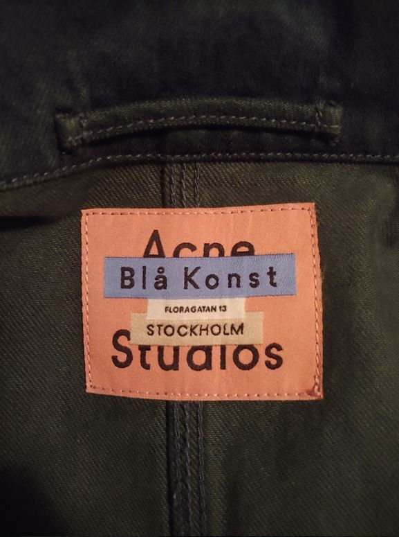 Acne Studios Bla Konst Green Denim Sheath Jacket Size US M / EU 48-50 / 2 - 3 Thumbnail