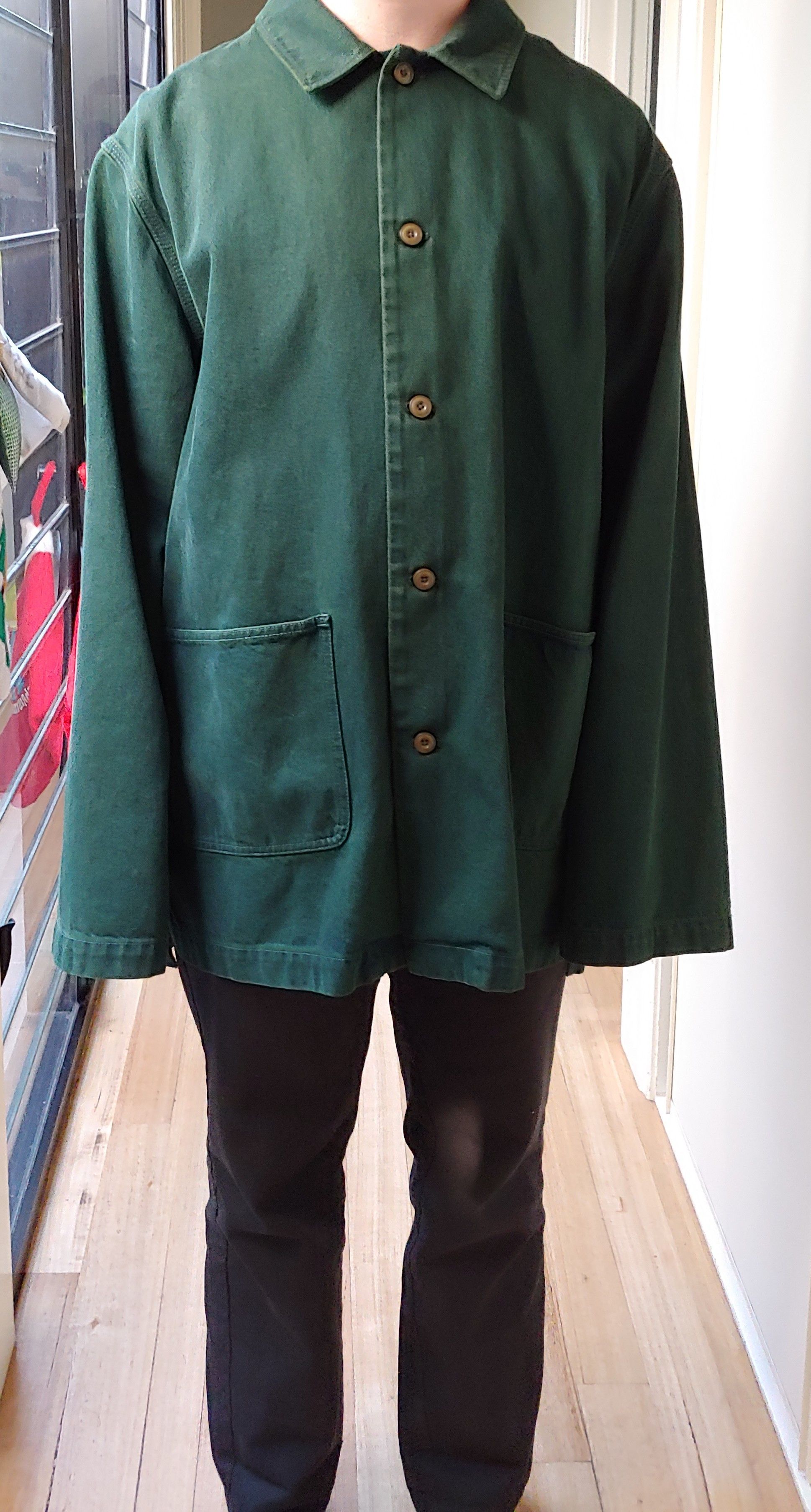 Acne Studios Bla Konst Green Denim Sheath Jacket Size US M / EU 48-50 / 2 - 6 Thumbnail