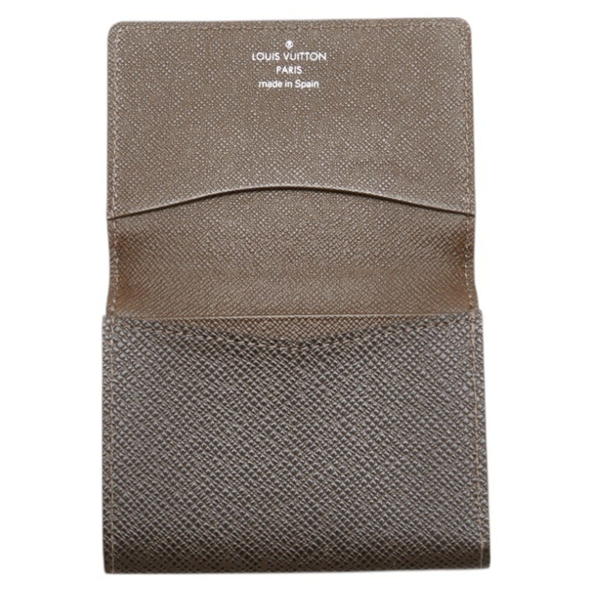 Louis Vuitton Louis Vuitton Taiga Envelope Cult de Visite Card Case Business Holder M30928 Grisli Brown PVC Leather Men's LOUIS VUITTON Size ONE SIZE - 4 Thumbnail