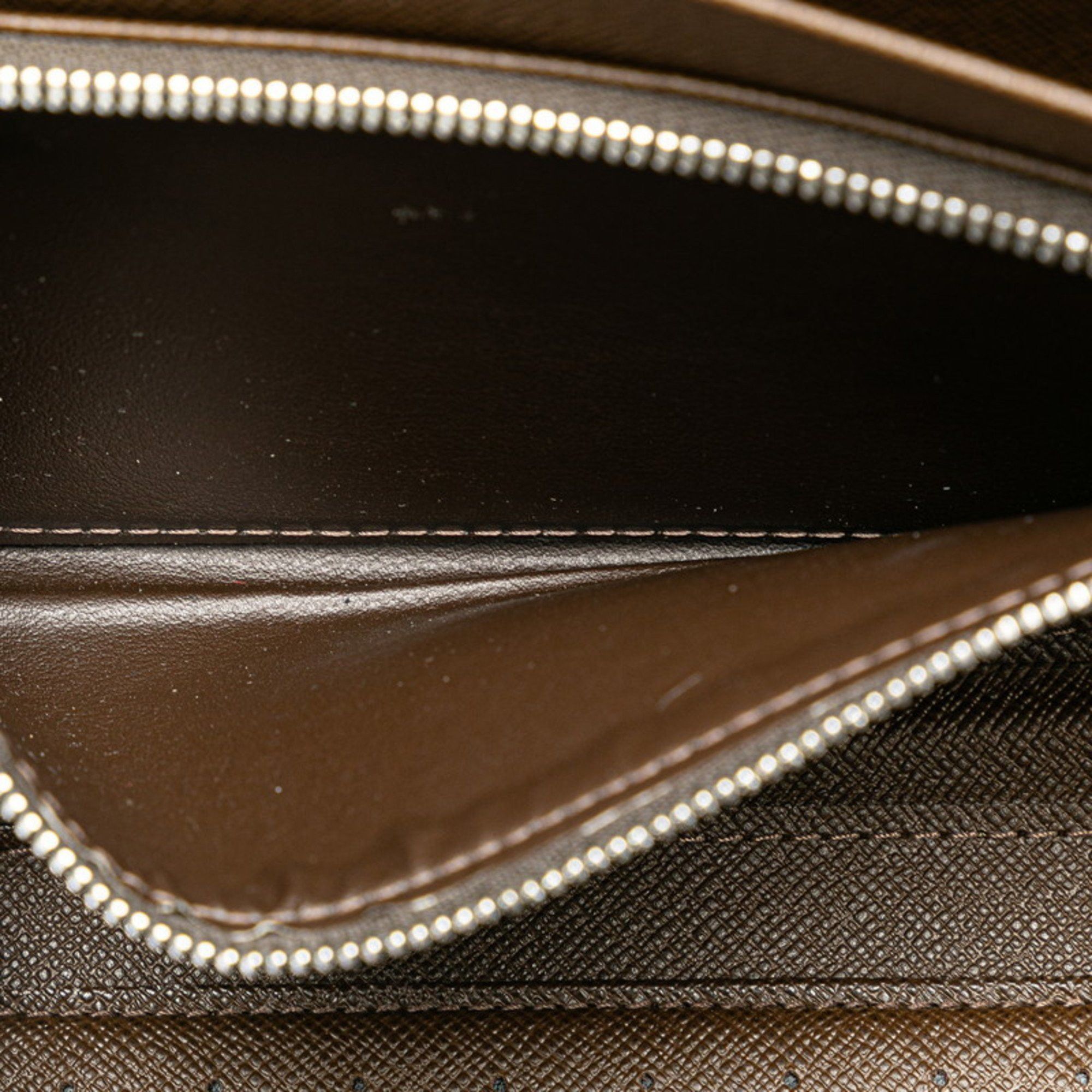Louis Vuitton Louis Vuitton Taiga Organizer Atoll Long Wallet Round Travel Case M30658 Grisli Brown Leather PVC Men's LOUIS VUITTON Size ONE SIZE - 7 Thumbnail