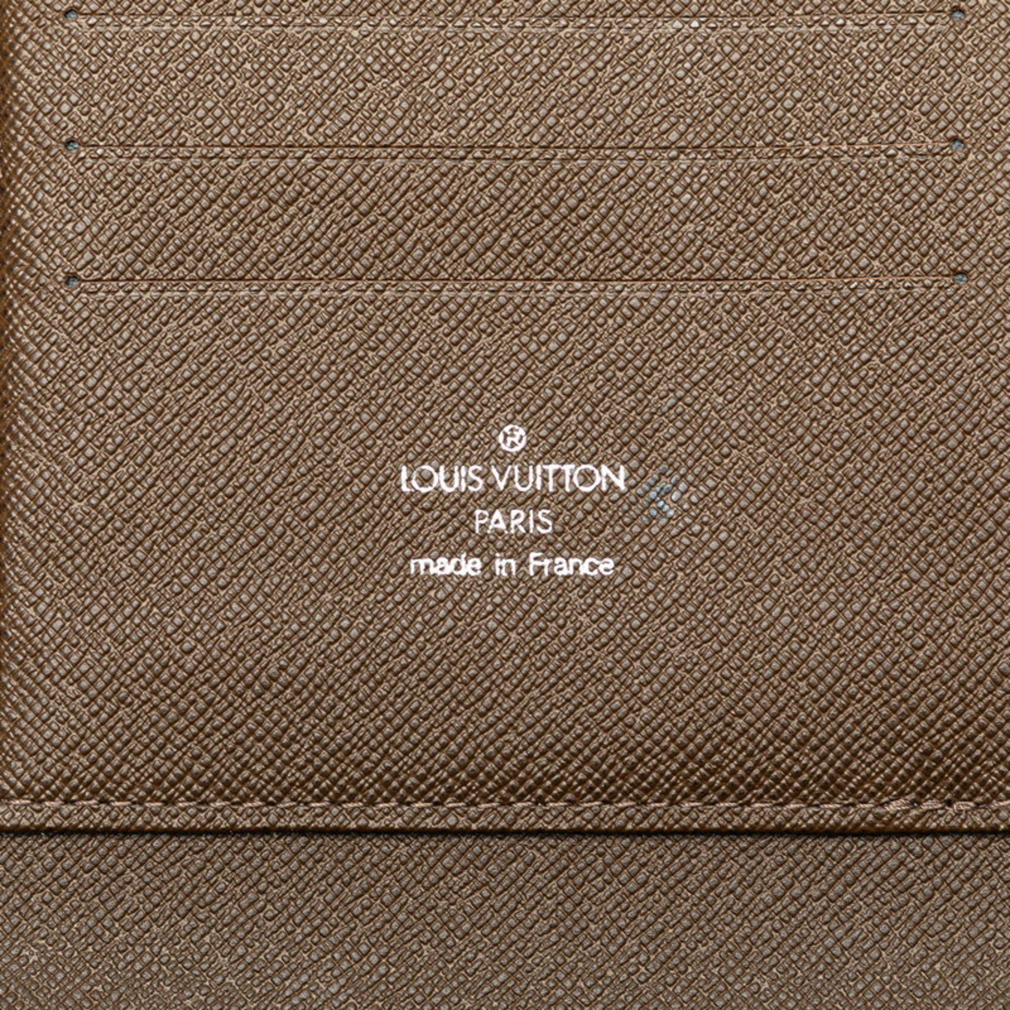 Louis Vuitton Louis Vuitton Taiga Organizer Atoll Long Wallet Round Travel Case M30658 Grisli Brown Leather PVC Men's LOUIS VUITTON Size ONE SIZE - 8 Thumbnail