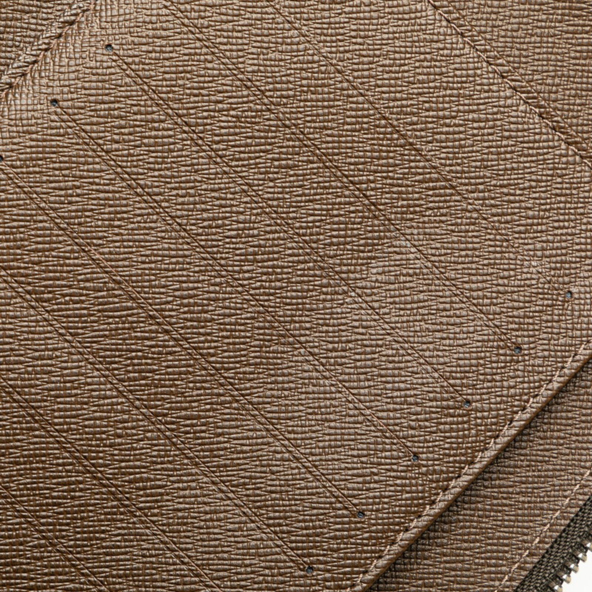 Louis Vuitton Louis Vuitton Taiga Organizer Atoll Long Wallet Round Travel Case M30658 Grisli Brown Leather PVC Men's LOUIS VUITTON Size ONE SIZE - 4 Thumbnail