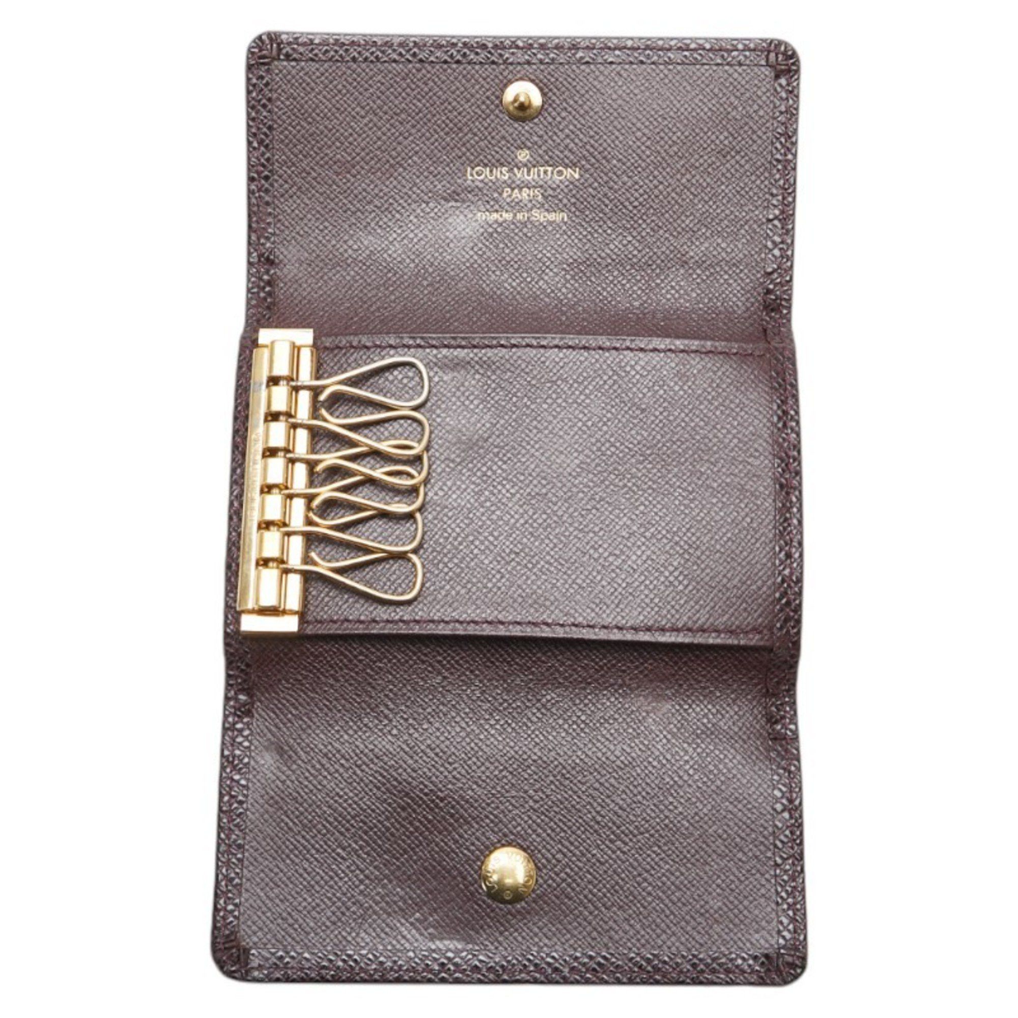 Louis Vuitton Louis Vuitton Taiga Multicle 6 Key Case M30536 Acajou Brown PVC Leather Men's LOUIS VUITTON Size ONE SIZE - 4 Thumbnail