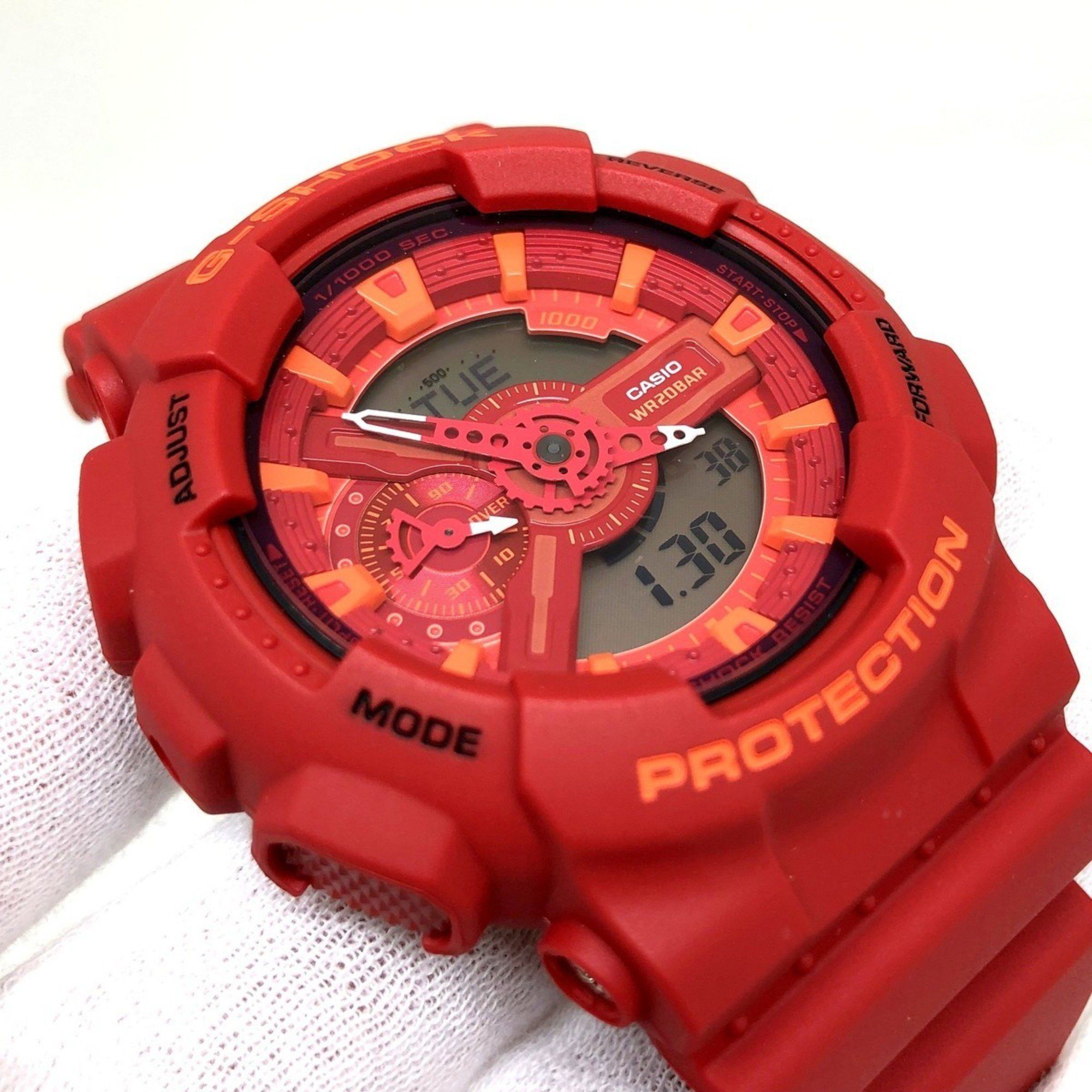 Casio G-SHOCK CASIO Watch GA-110AC-4A Blue and Red Series Model Big Case LED Light Layered Dial Analog-Digi Released March 2013 Kaizuka Store ITJQN43HQGDC Size ONE SIZE - 4 Thumbnail