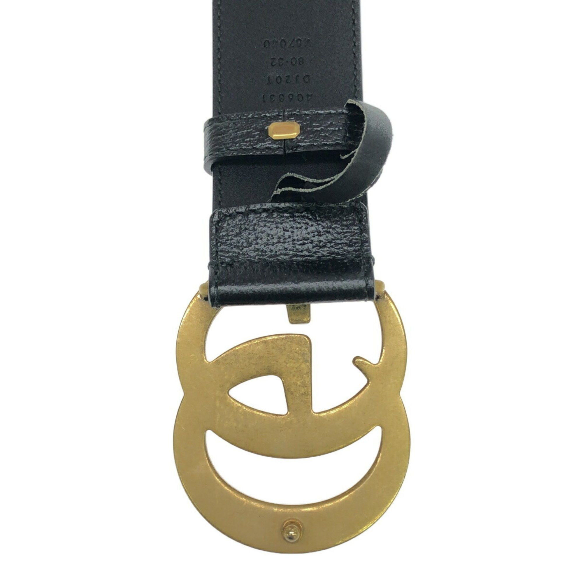 Gucci Gucci Belt Double G Buckle 80 32 406831 Black Mikunigaoka Store IT51QQ8PGQNH RMRM0051T Size ONE SIZE - 4 Thumbnail