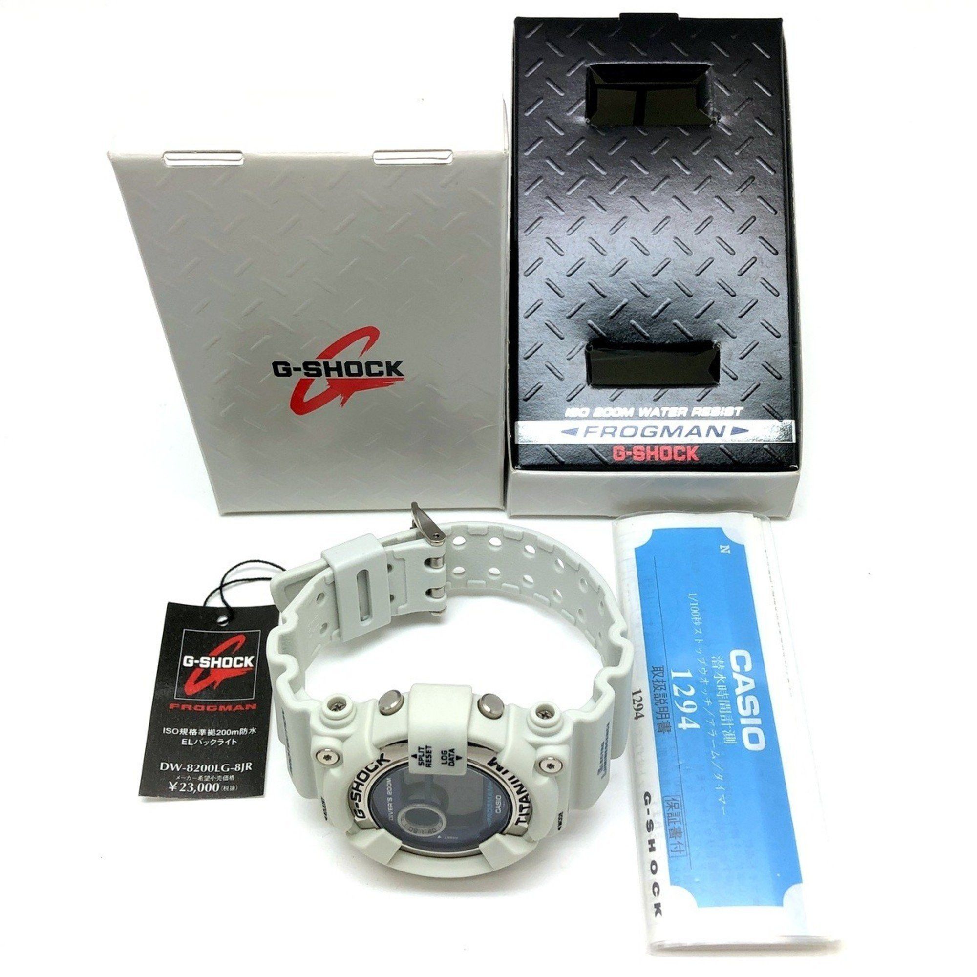 Casio G-SHOCK CASIO Watch DW-8200LG-8 FROGMAN Men in White Gray Frogman Frog Diving EL Released May 2000 Mikunigaoka Store ITJYCSKN44 Size ONE SIZE - 10 Thumbnail