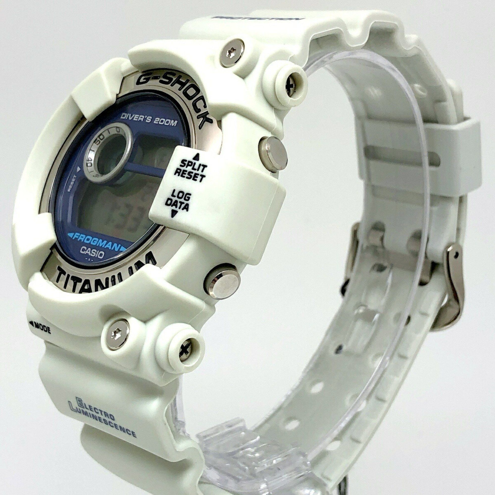 Casio G-SHOCK CASIO Watch DW-8200LG-8 FROGMAN Men in White Gray Frogman Frog Diving EL Released May 2000 Mikunigaoka Store ITJYCSKN44 Size ONE SIZE - 3 Thumbnail