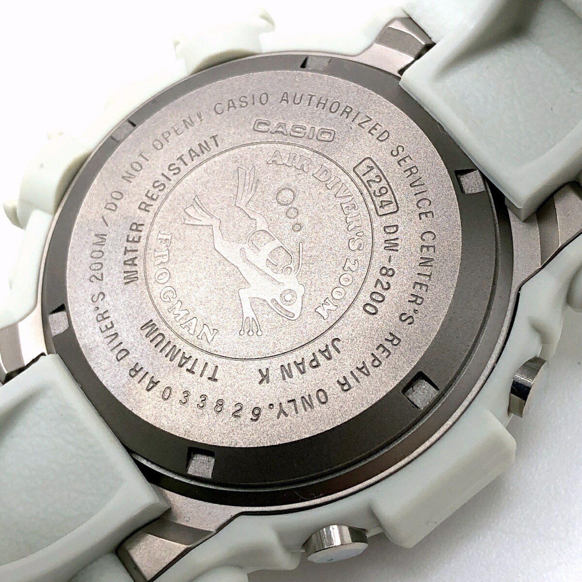 Casio G-SHOCK CASIO Watch DW-8200LG-8 FROGMAN Men in White Gray Frogman Frog Diving EL Released May 2000 Mikunigaoka Store ITJYCSKN44 Size ONE SIZE - 8 Thumbnail