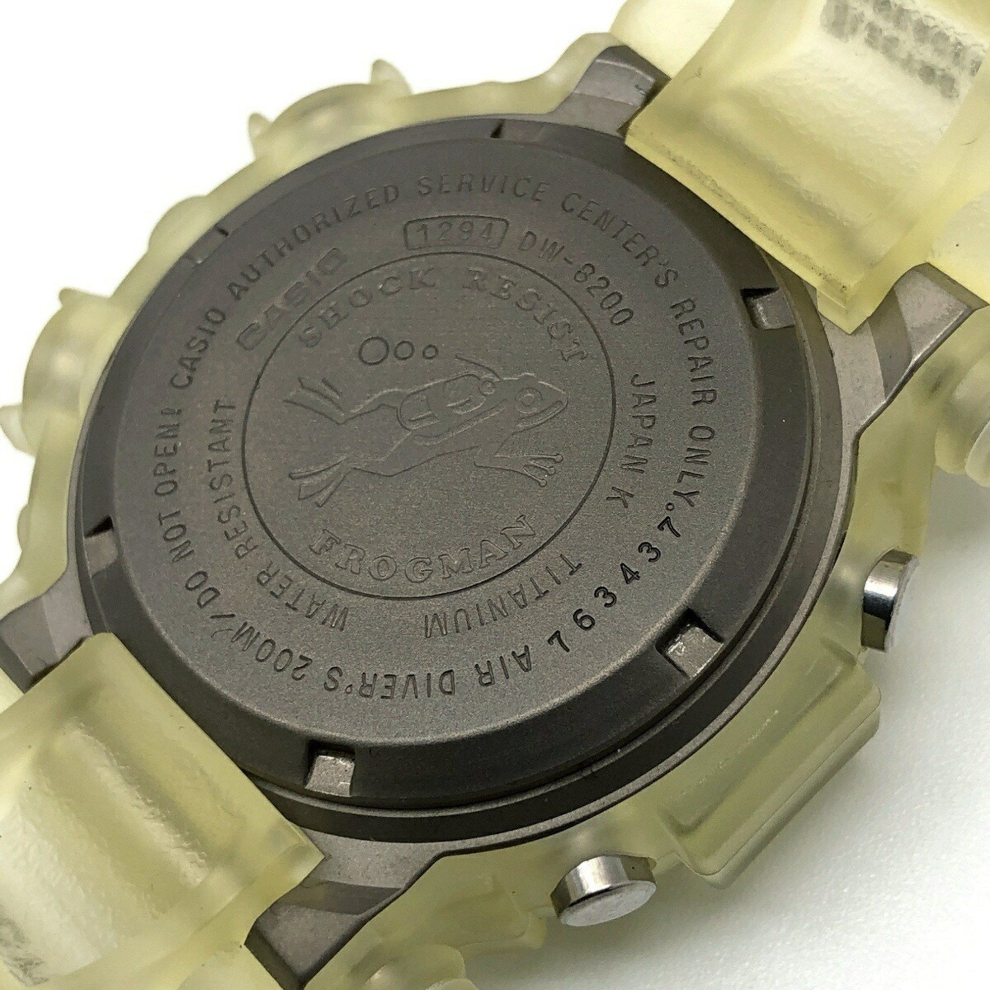 Casio G-SHOCK CASIO Watch DW-8200WC-7AT FROGMAN Titanium Case White Skeleton Transparent Frog Released August 1997 Mikunigaoka Store IT02MJKIDUQK Size ONE SIZE - 8 Thumbnail