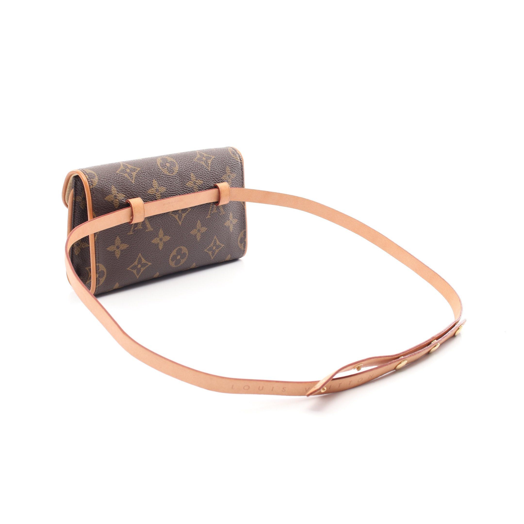 Louis Vuitton Louis Vuitton Pochette Florentine Monogram Body Bag Waist Leather Brown With Button Pressure (S) Size ONE SIZE - 2 Thumbnail