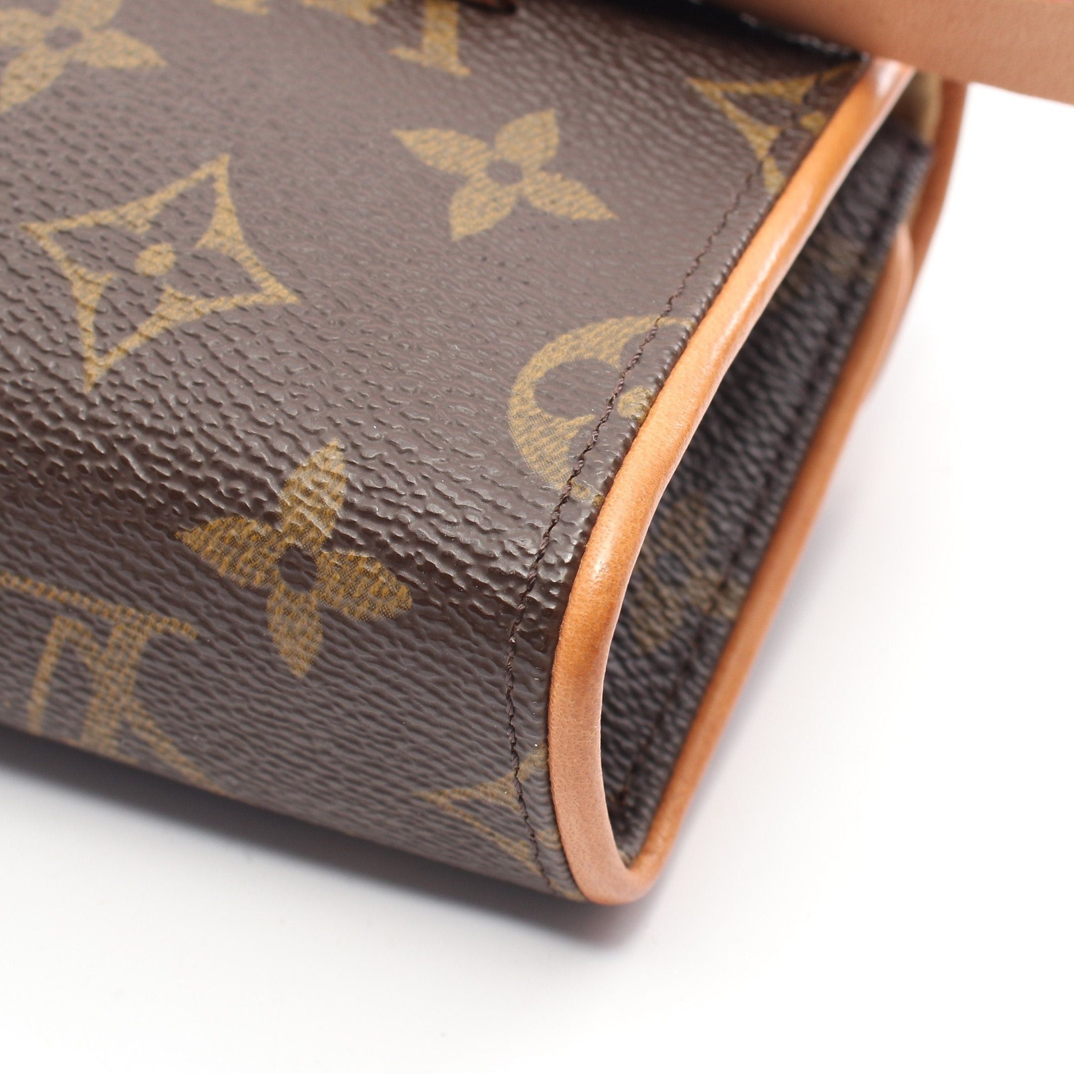 Louis Vuitton Louis Vuitton Pochette Florentine Monogram Body Bag Waist Leather Brown With Button Pressure (S) Size ONE SIZE - 8 Thumbnail