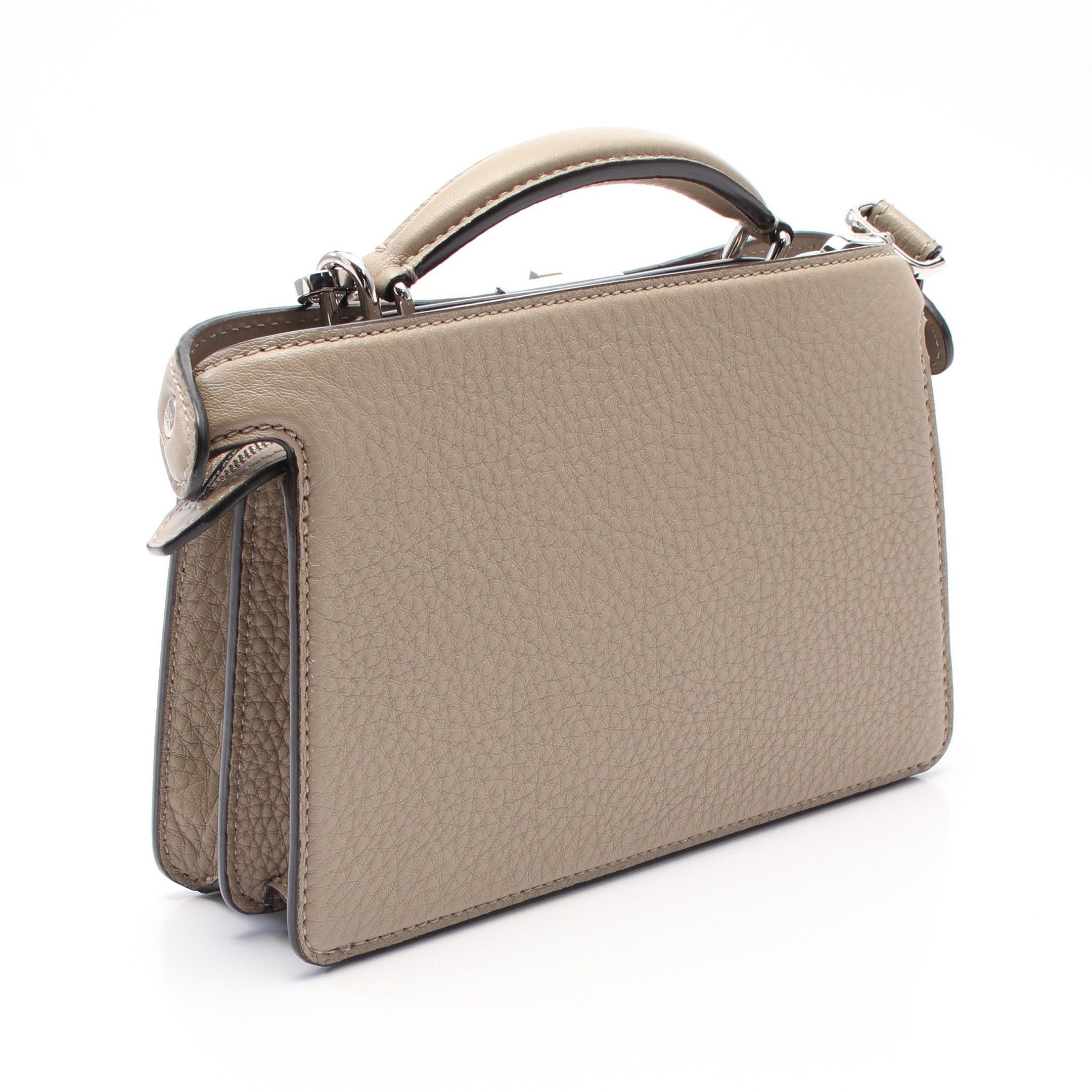 Fendi Fendi Peekaboo Iseeu Isee U X-Cross Handbag Leather Gray Beige Size ONE SIZE - 2 Thumbnail