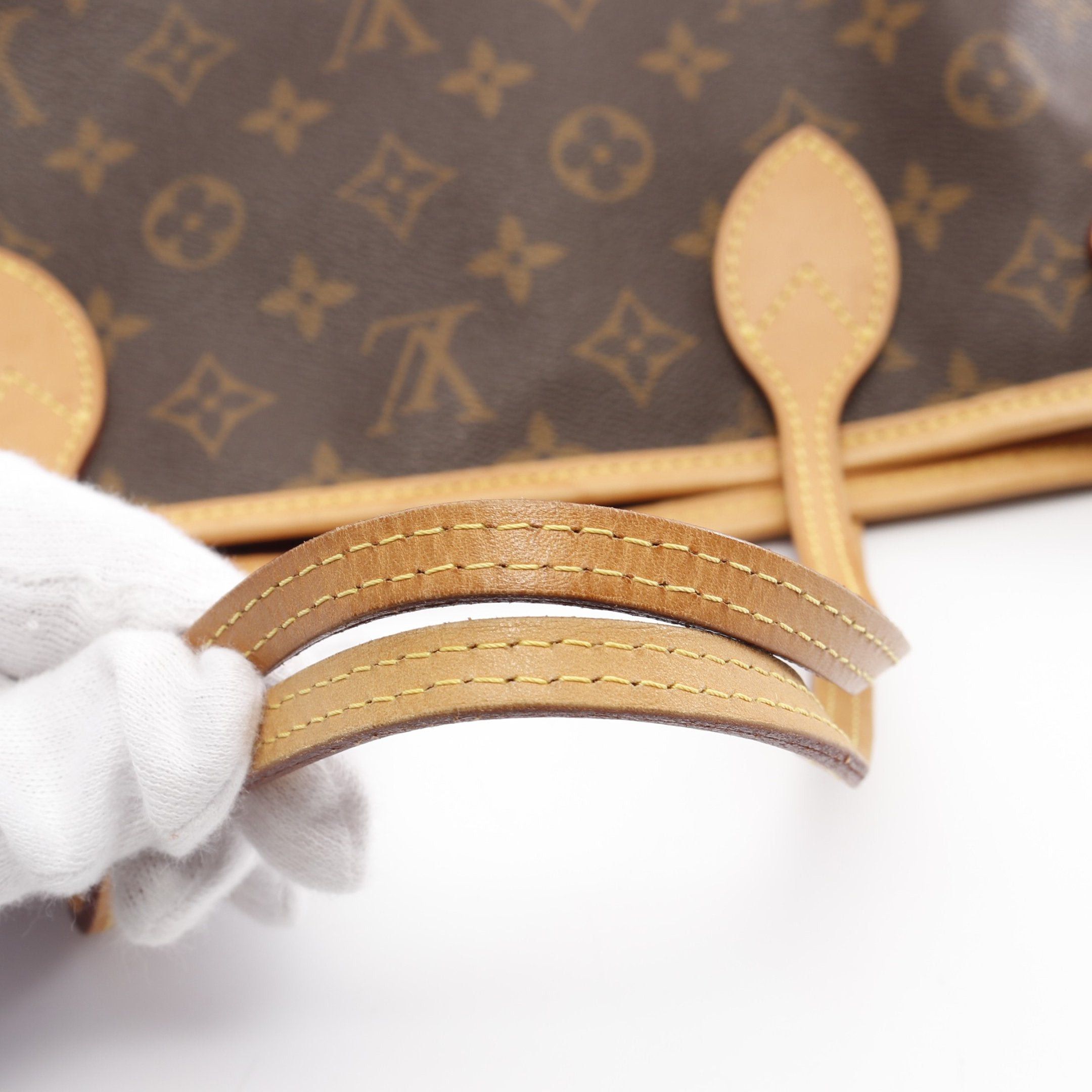 Louis Vuitton Louis Vuitton Neverfull Pm Monogram Fuchsia Handbag Tote Bag Leather Brown Size ONE SIZE - 7 Thumbnail