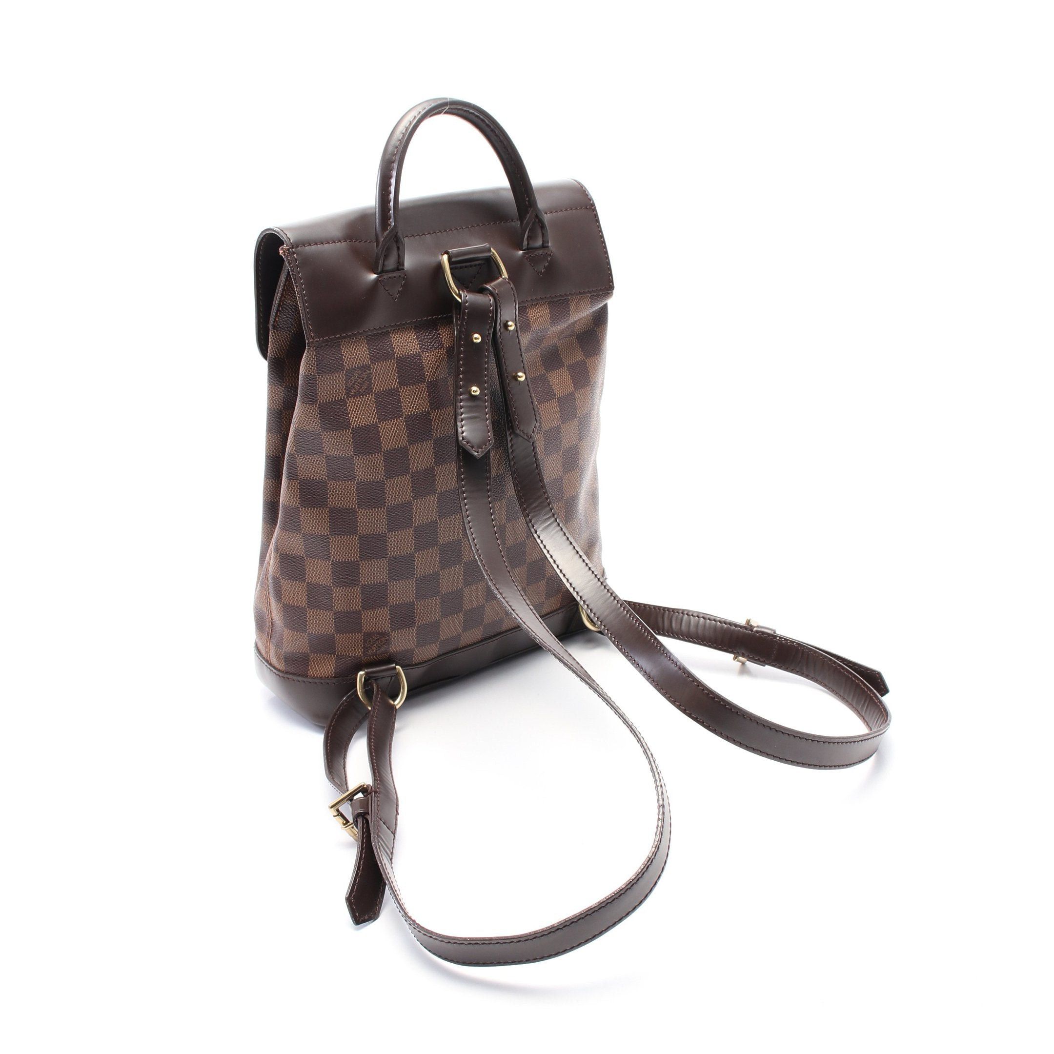 Louis Vuitton Louis Vuitton Soho Damier Ebene Backpack Rucksack Leather Brown Size ONE SIZE - 2 Thumbnail