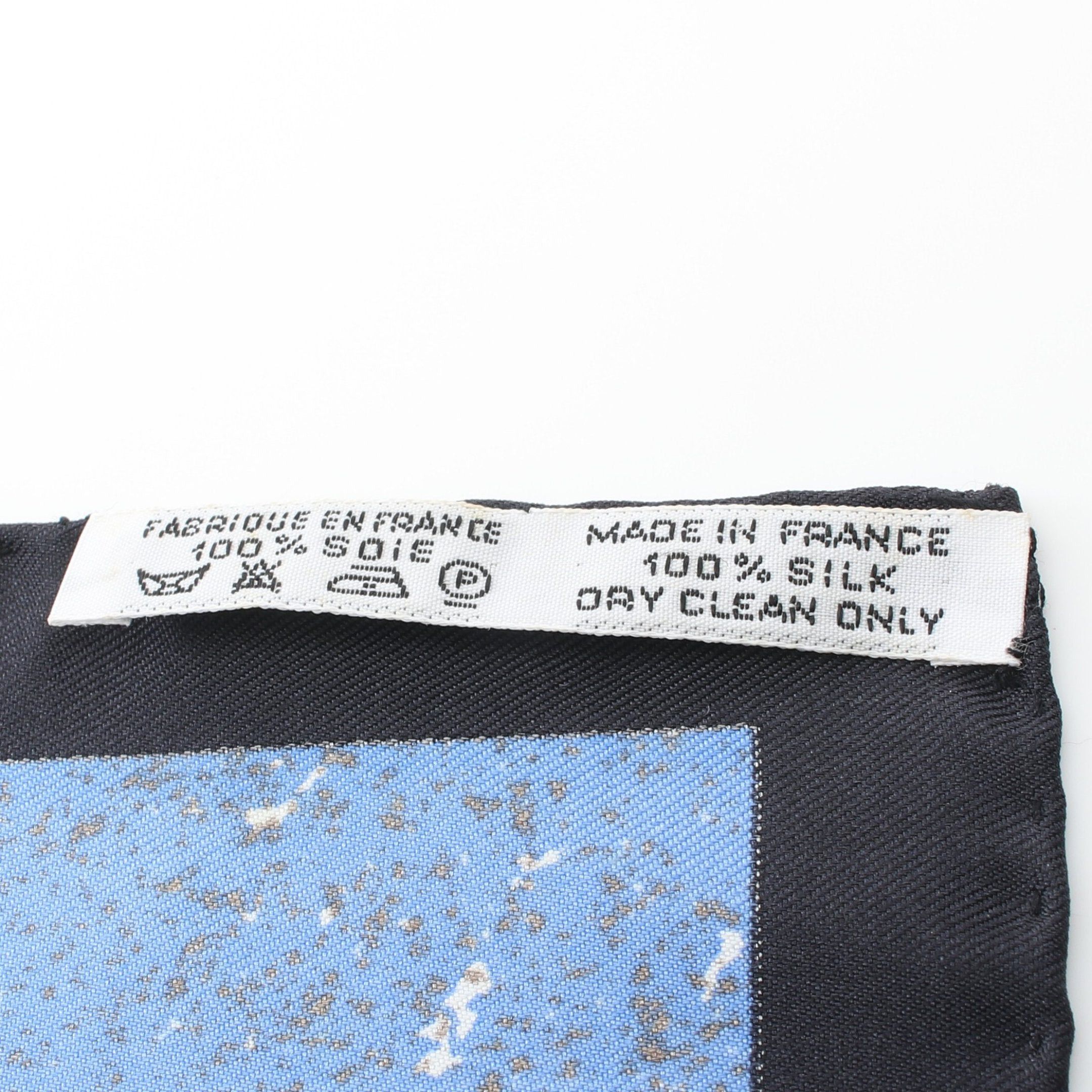 Hermes Hermes Carres 90 Pierres Orient Et Occident Scarf Silk Black Multicolor Size ONE SIZE - 3 Thumbnail