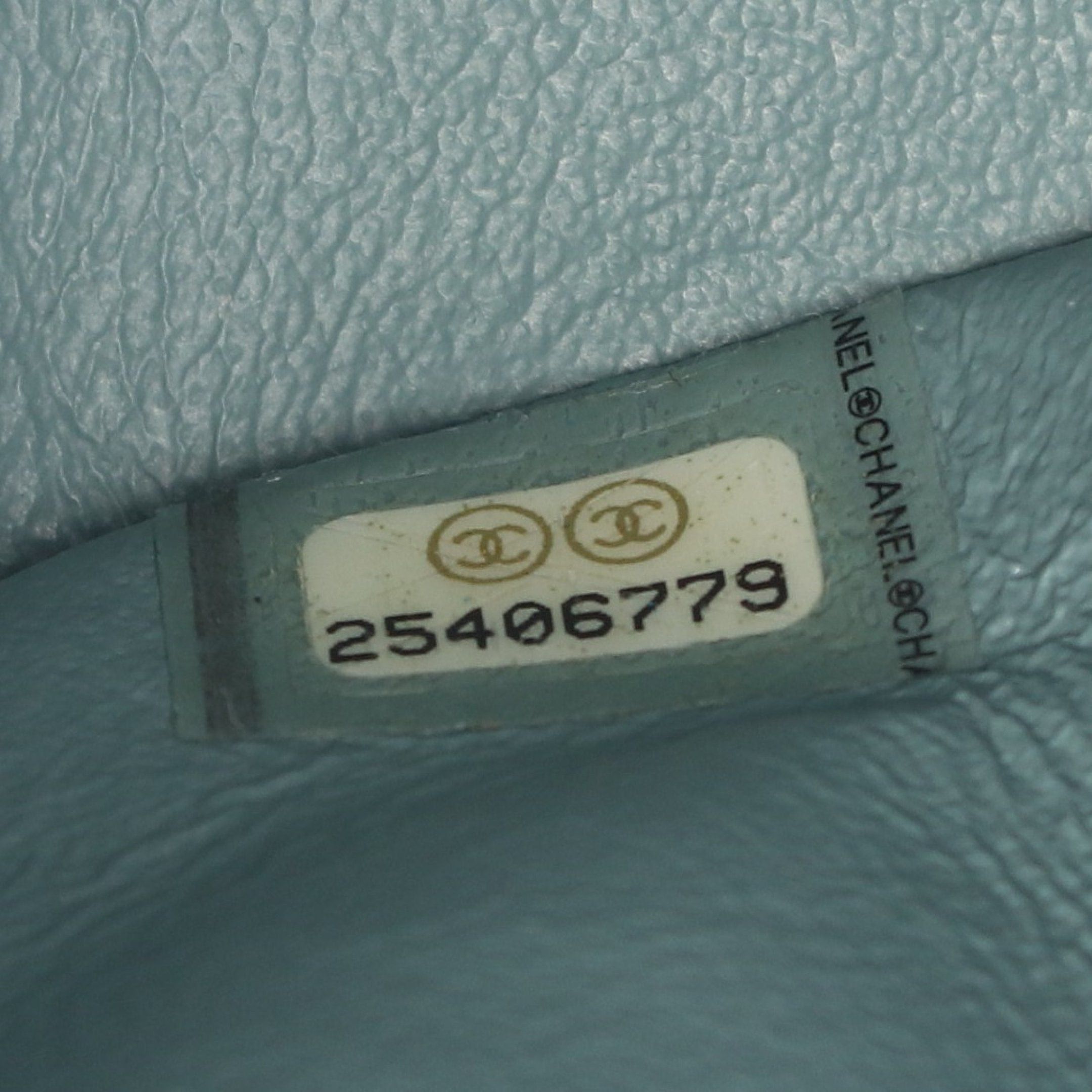 Chanel Chanel Matelasse Double Flap Chain Shoulder Bag Caviar Skin Blue Gray Gold Hardware Lame Processing Size ONE SIZE - 5 Thumbnail