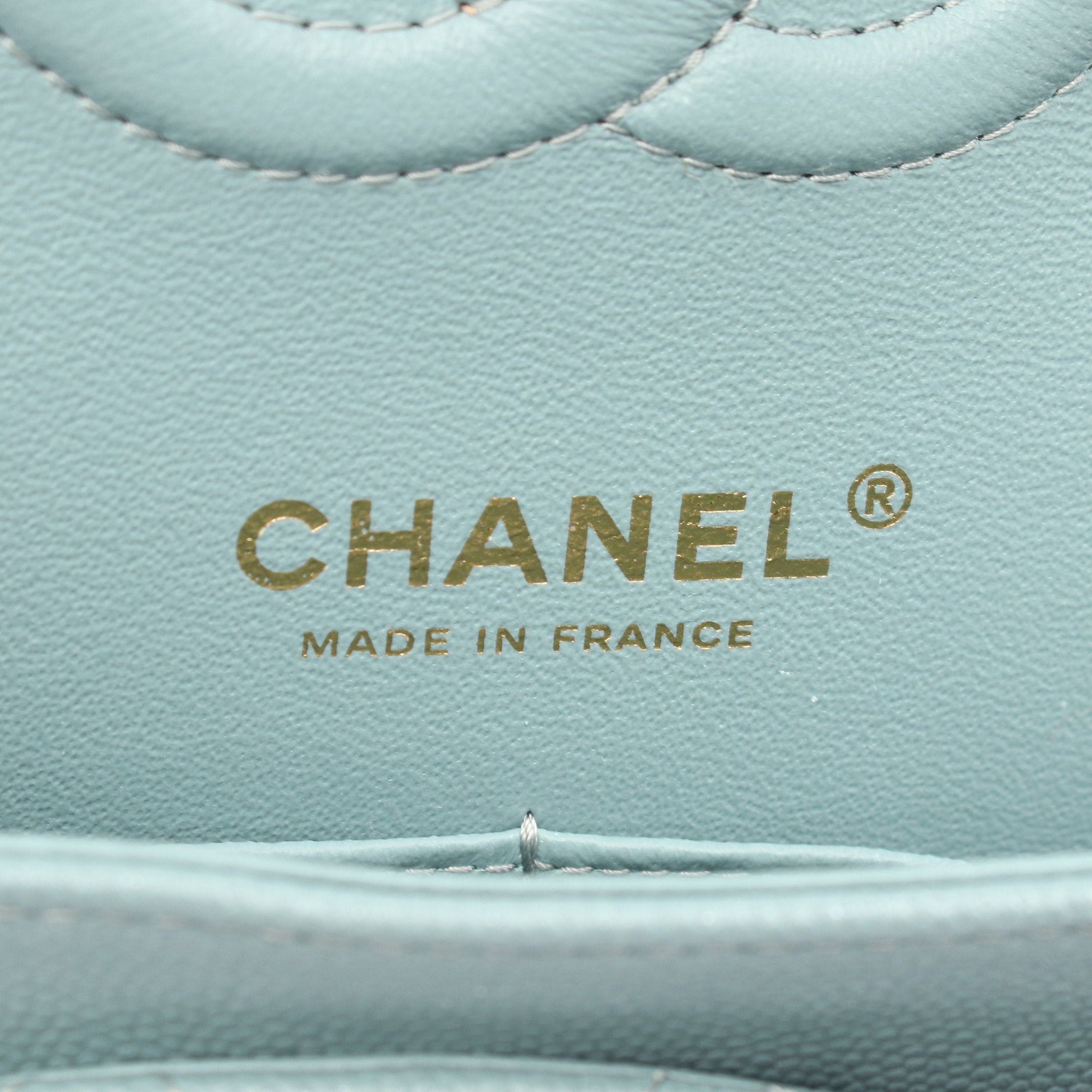 Chanel Chanel Matelasse Double Flap Chain Shoulder Bag Caviar Skin Blue Gray Gold Hardware Lame Processing Size ONE SIZE - 4 Thumbnail