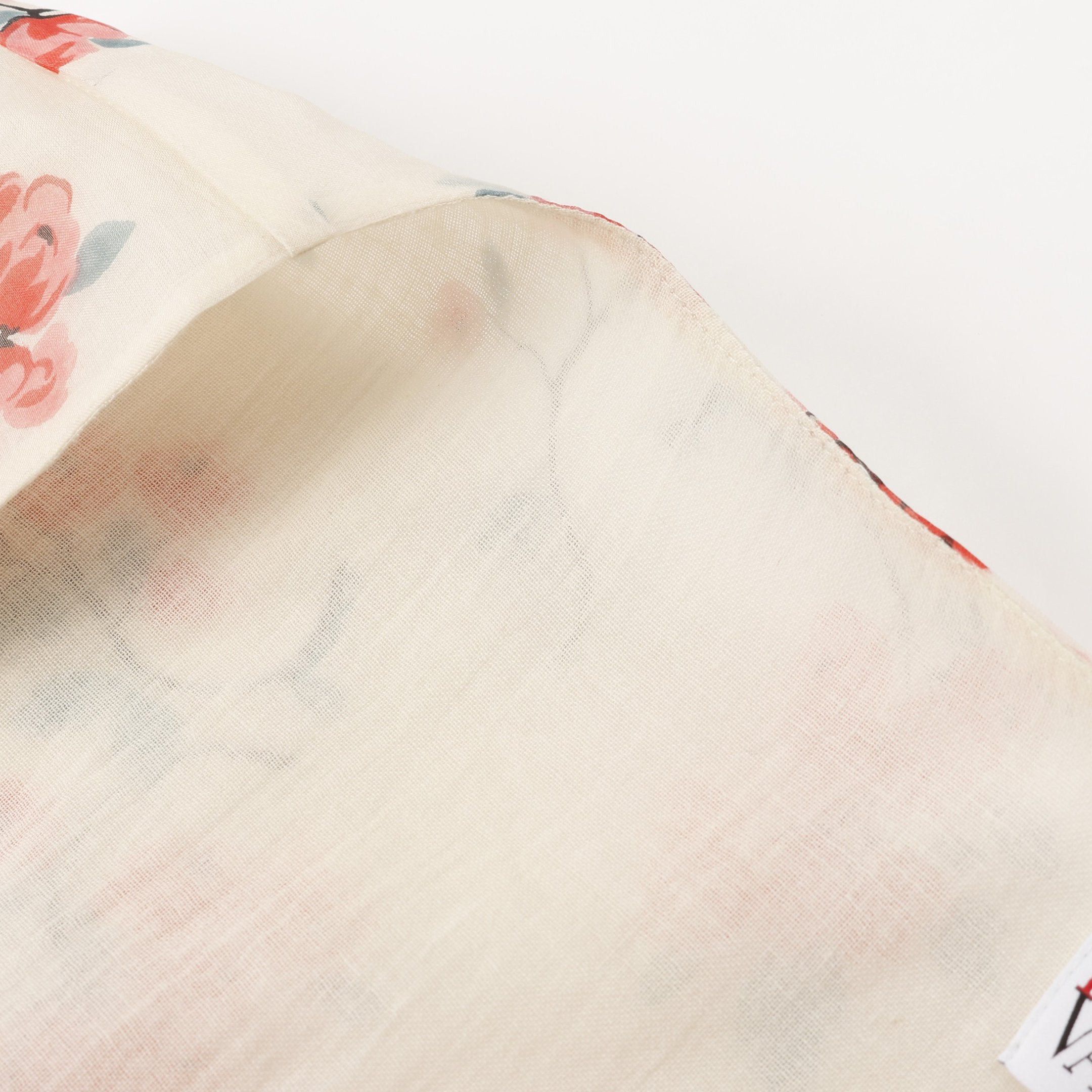 Valentino Valentino One Piece No Sleeve Floral Pattern Silk Ivory Pink Size ONE SIZE - 5 Thumbnail