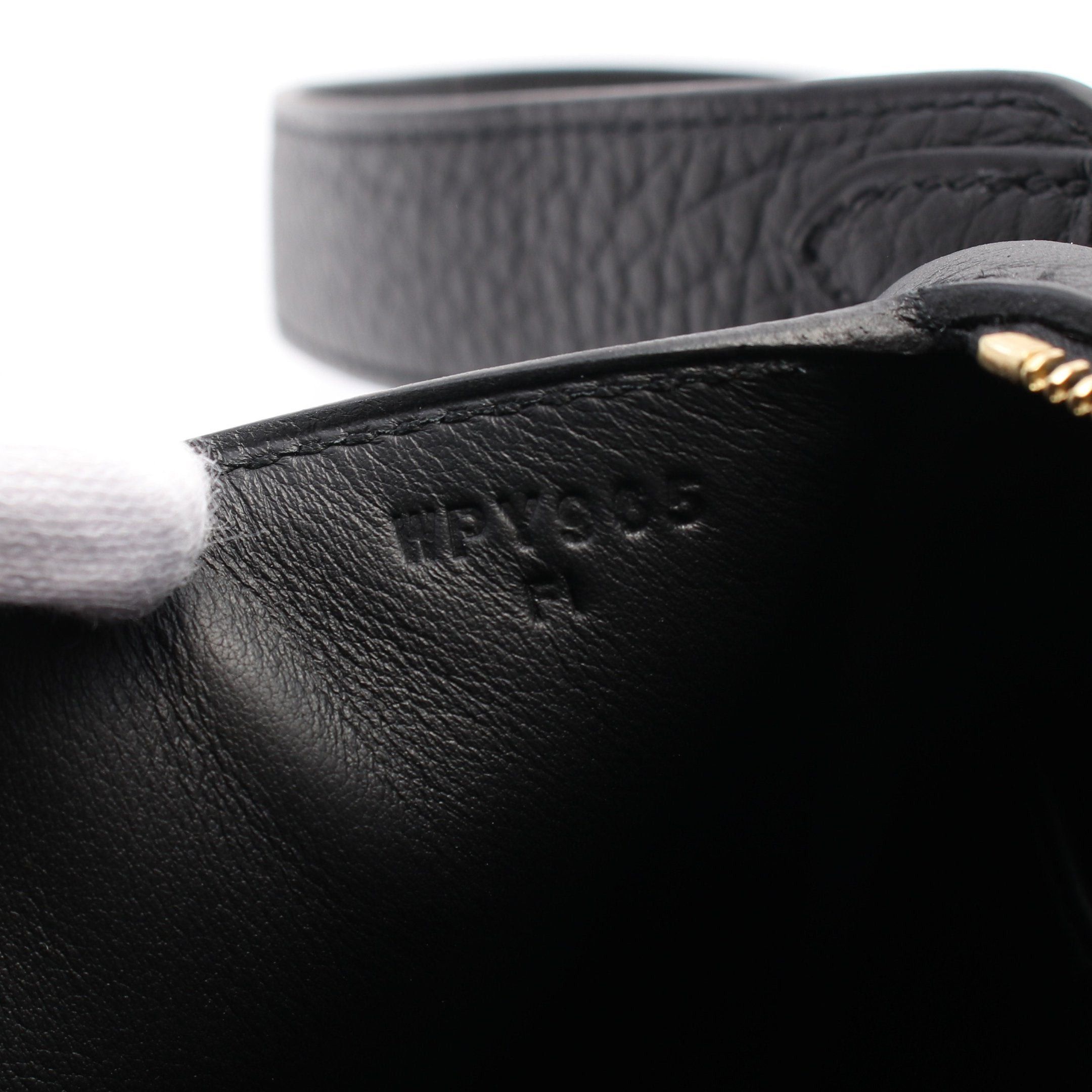 Hermes Hermes Lindy Mini Shoulder Bag Clemence Leather Black Gold Hardware Double Engraved Size ONE SIZE - 5 Thumbnail