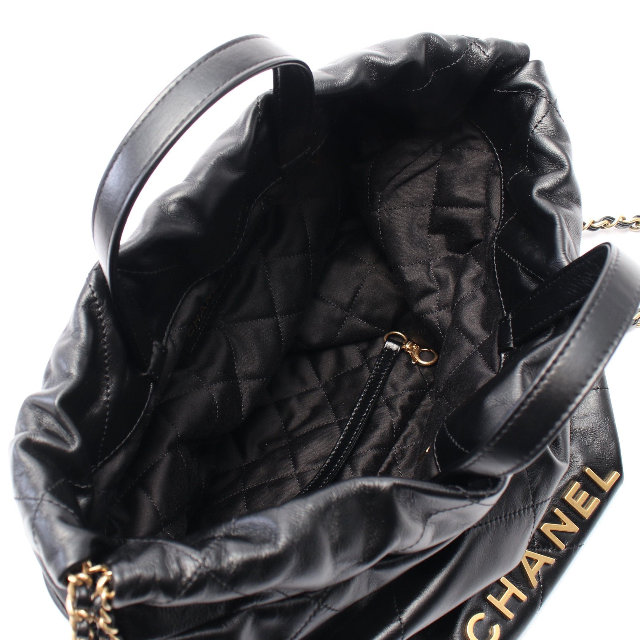 Chanel Chanel 19 Dizeneuf Matelasse Backpack Rucksack Leather Black Gold Hardware Size ONE SIZE - 3 Thumbnail