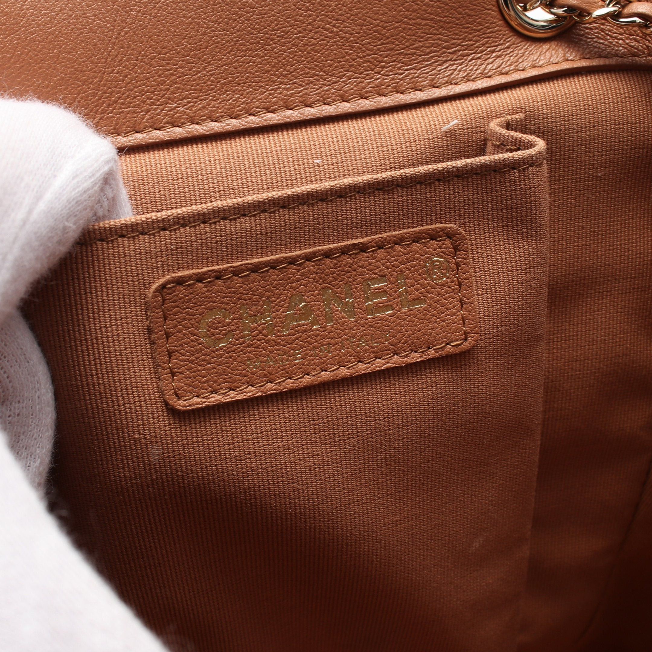 Chanel Chanel Matelasse Backpack Rucksack Leather Light Brown Gold Hardware Size ONE SIZE - 4 Thumbnail