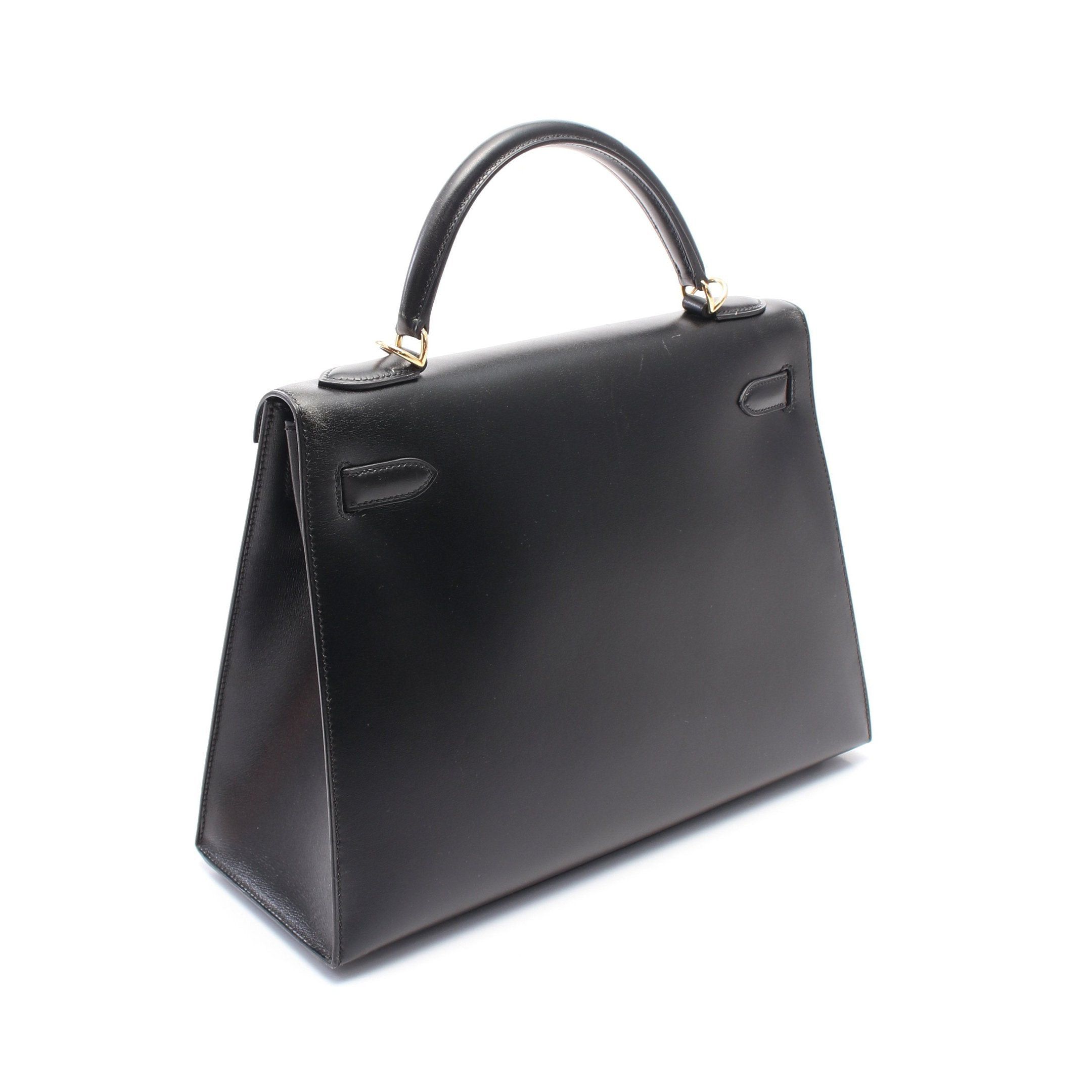 Hermes Hermes Kelly32 Handbag Box Calf Black Gold Hardware Stamp (Manufactured Around 2002) Size ONE SIZE - 2 Thumbnail