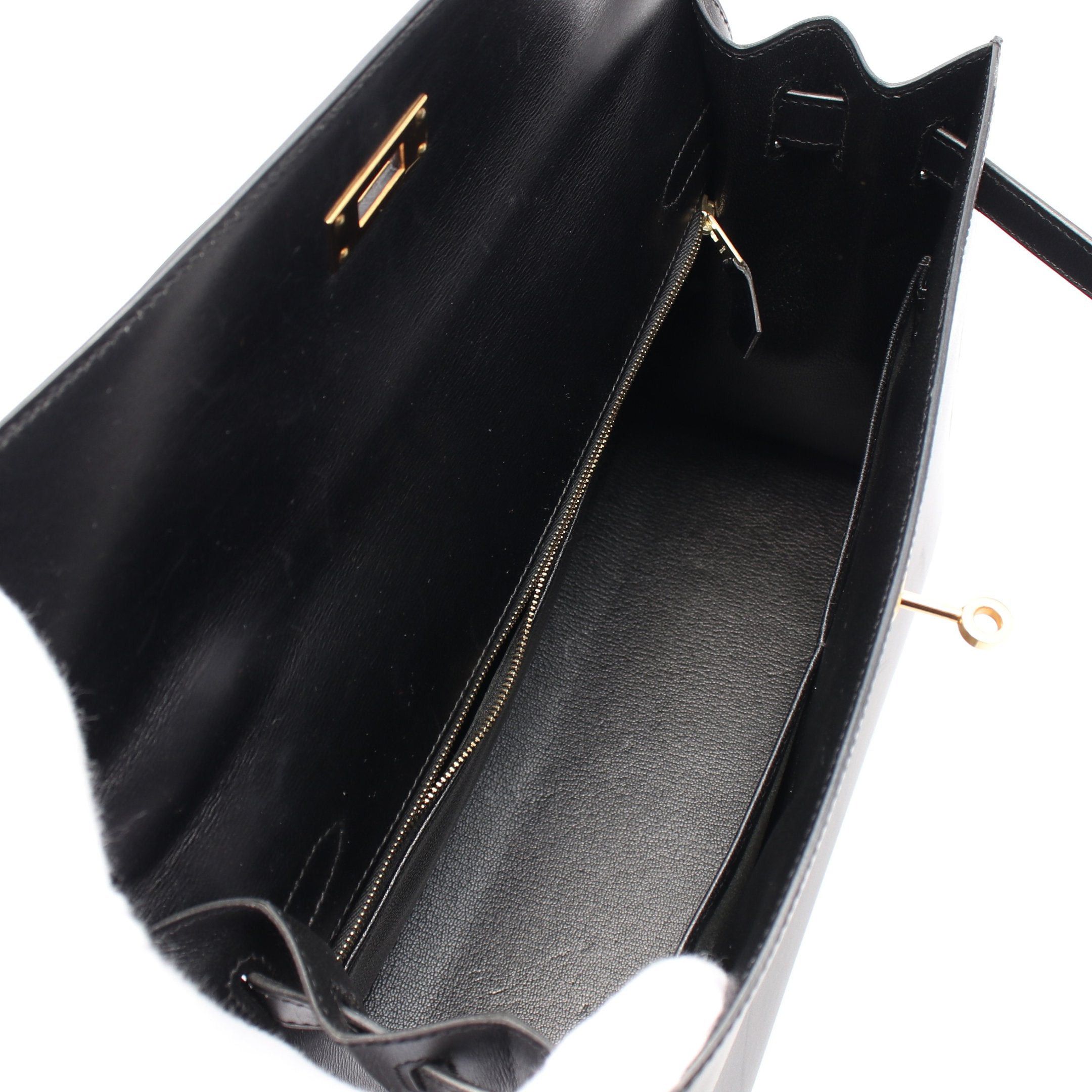 Hermes Hermes Kelly32 Handbag Box Calf Black Gold Hardware Stamp (Manufactured Around 2002) Size ONE SIZE - 3 Thumbnail